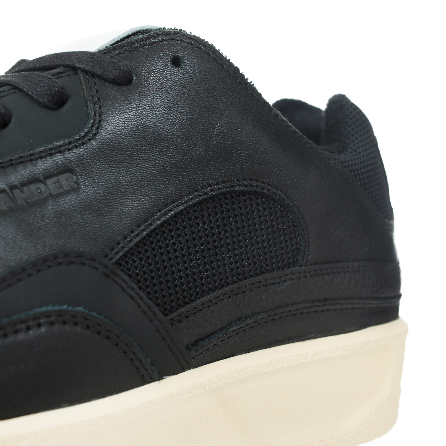 Jil Sander Black leather sneakers