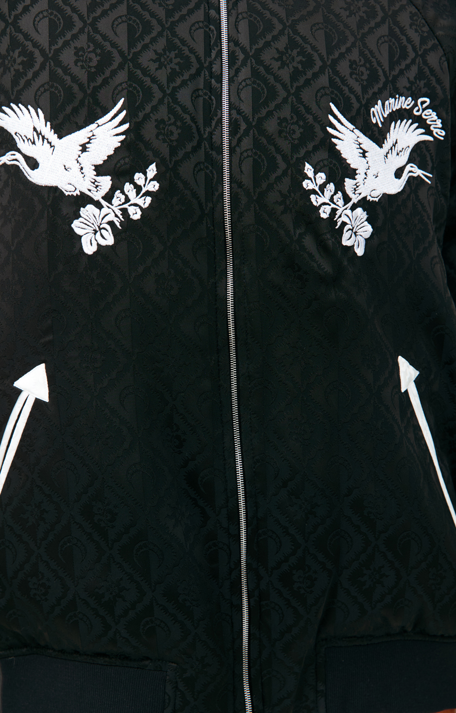 MARINE SERRE Graphic pattern bomber jacket