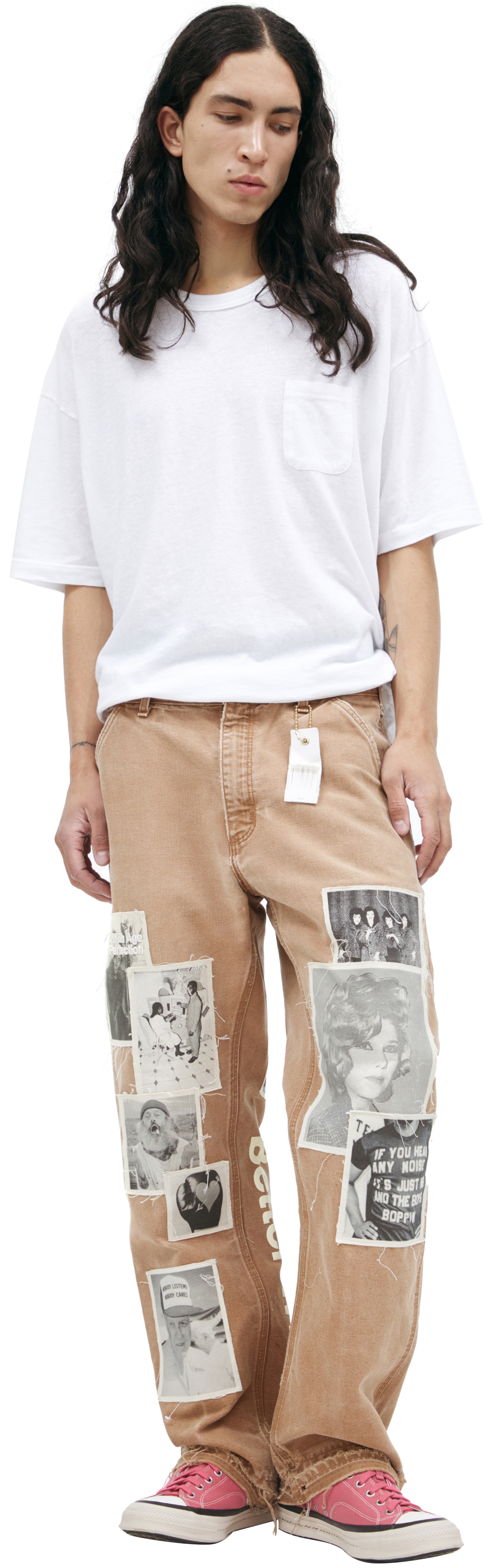 BETTER WITH AGE Wide patch jeans