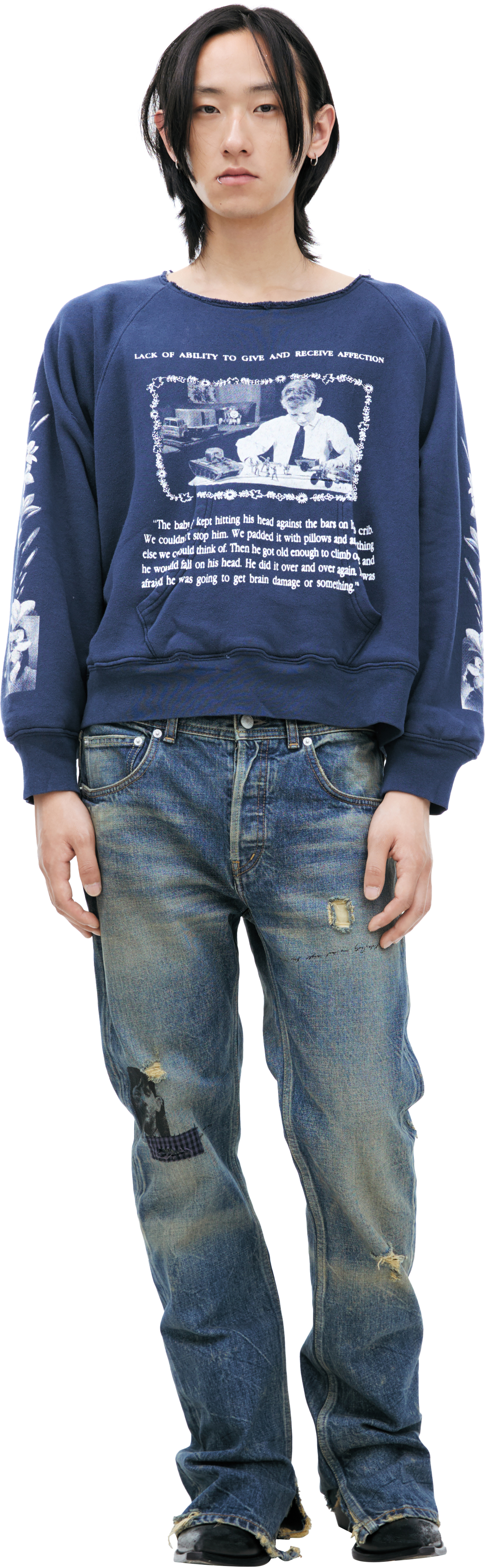 Enfants Riches Déprimés Blue printed sweatshirt