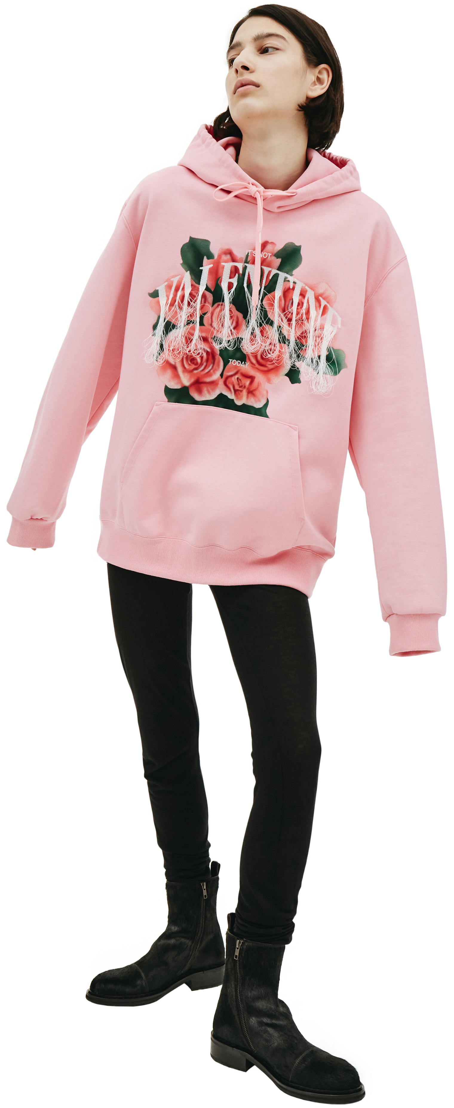 Doublet Pink Valentine Embroidered Hoodie