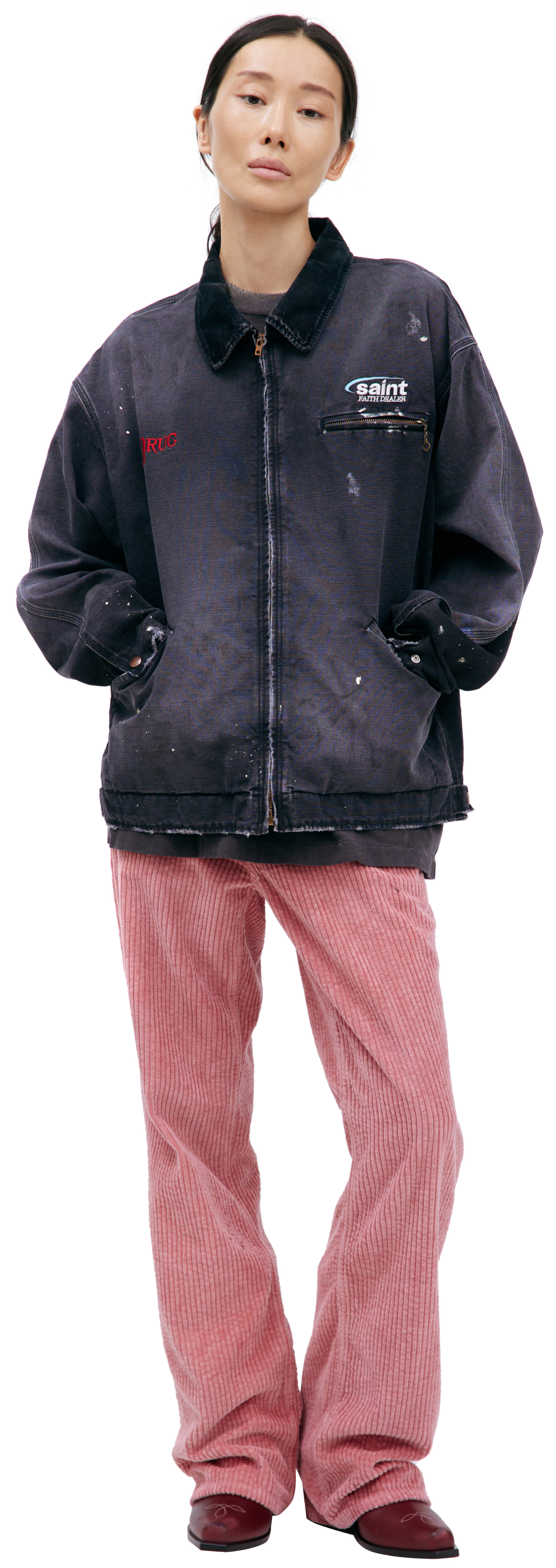 Saint Mxxxxxx Dark grey jacket with logo