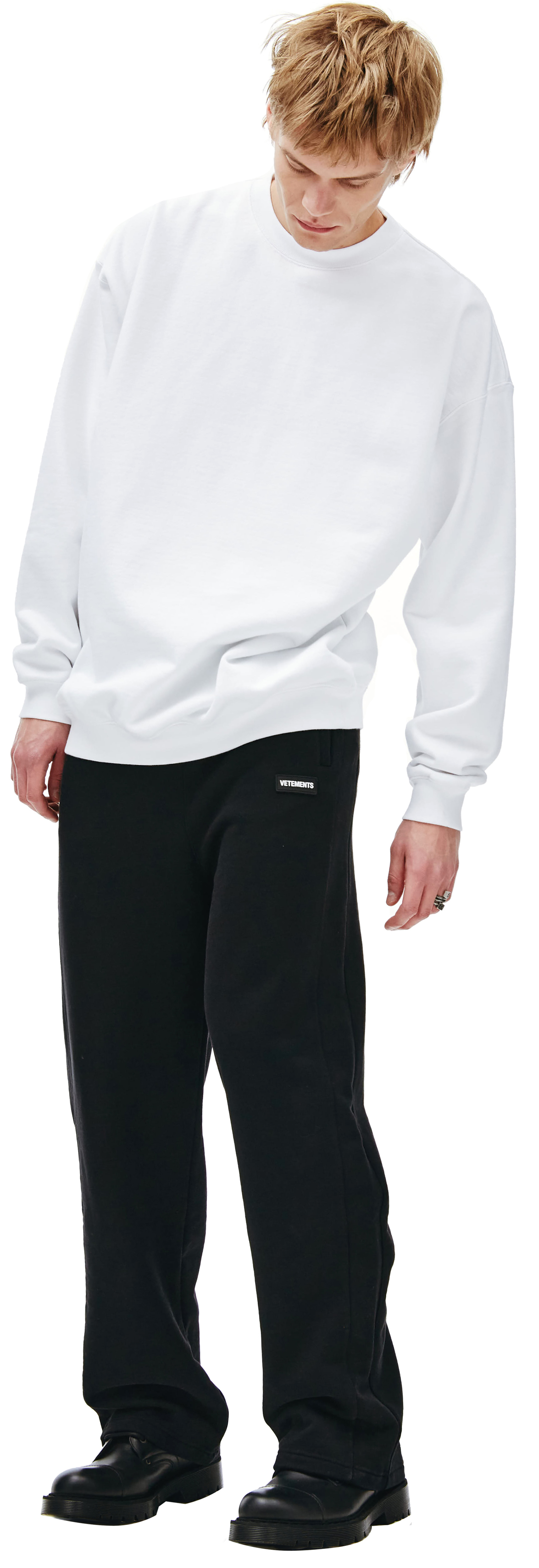 VETEMENTS Белый оверсайз свитшот