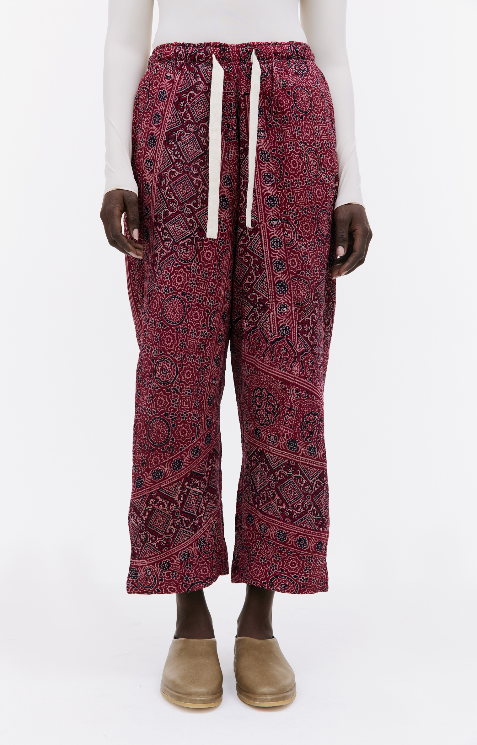 KARU RESEARCH Red paneled trousers