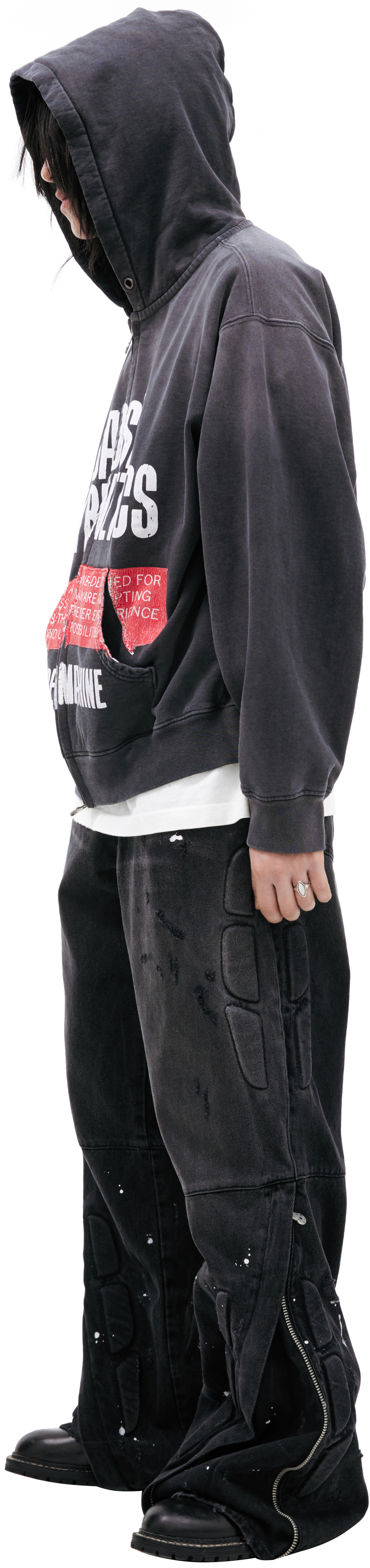 Buy Satoshi Nakamoto men grey hoodie satoshi sybernetik for $875