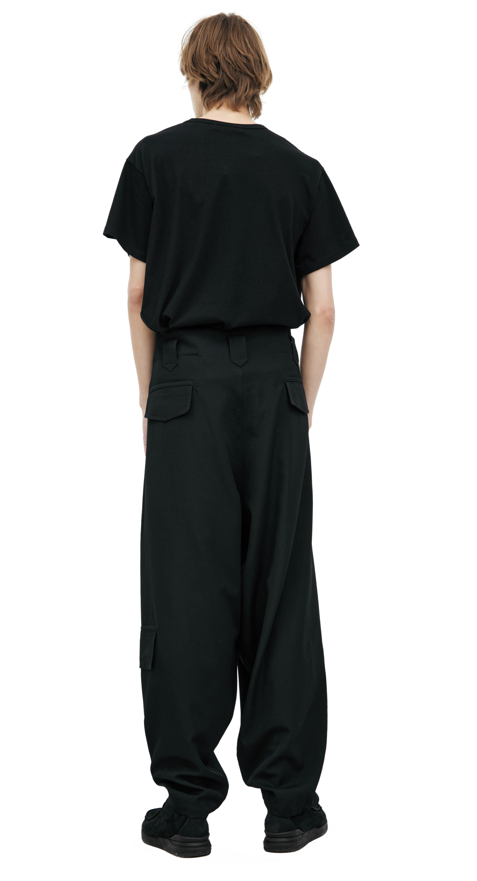 Yohji Yamamoto Black cotton trousers