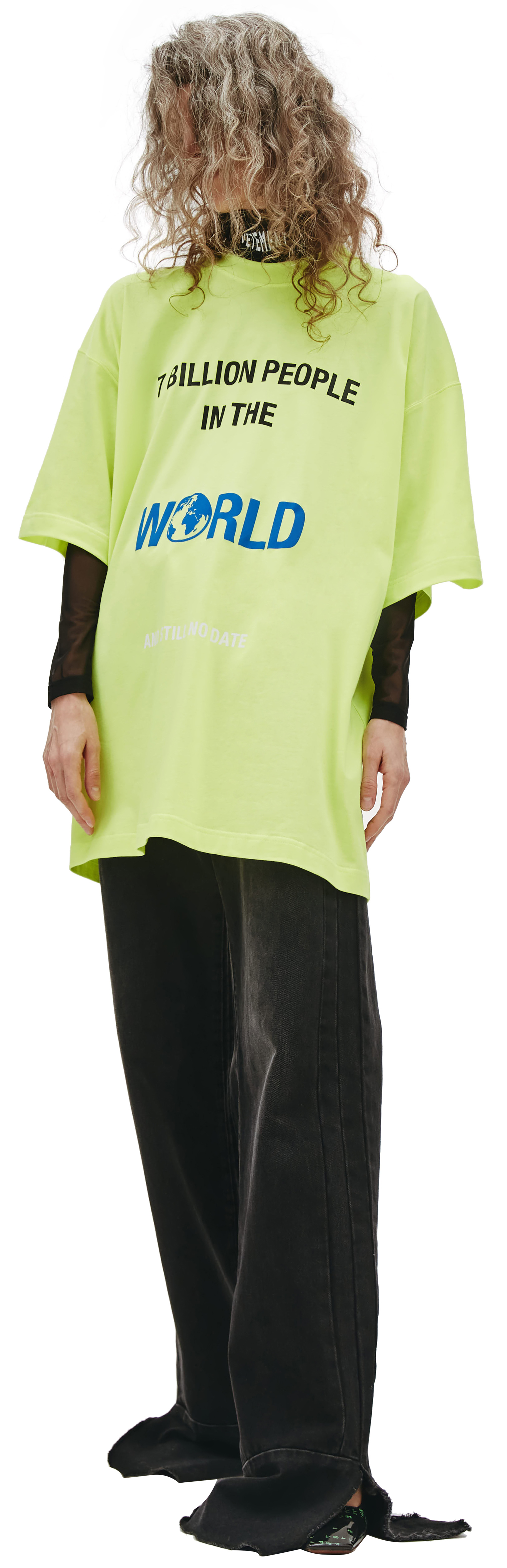 VETEMENTS Neon Oversized t-shirt with print