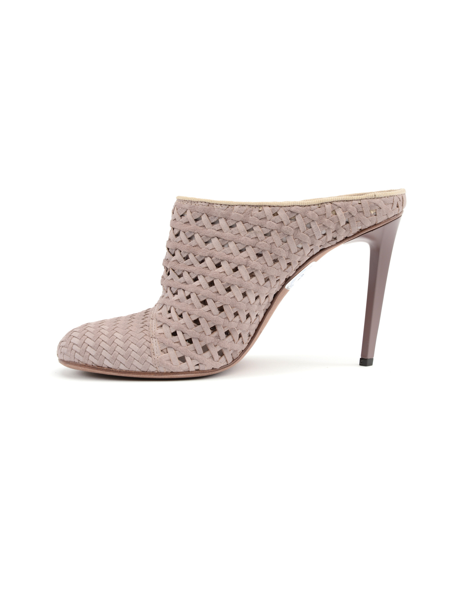 Haider Ackermann Pink Leather Wicker Heels