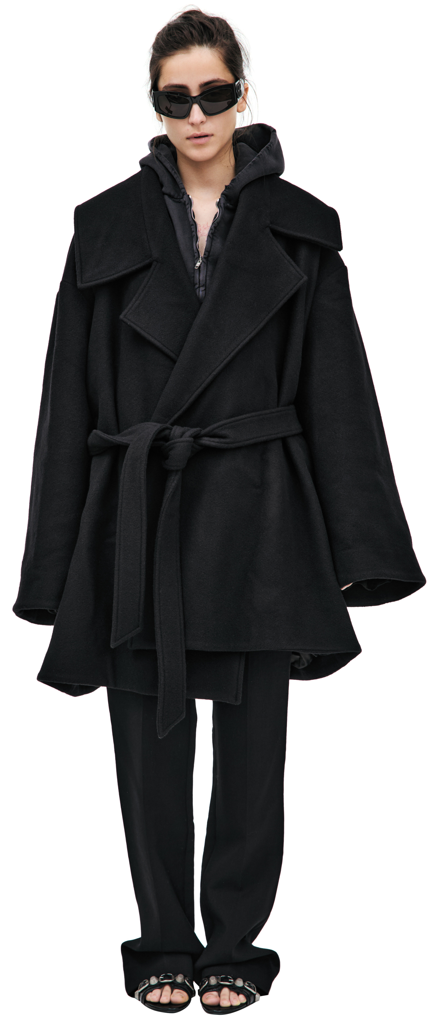 Balenciaga Cashmere coat with belt