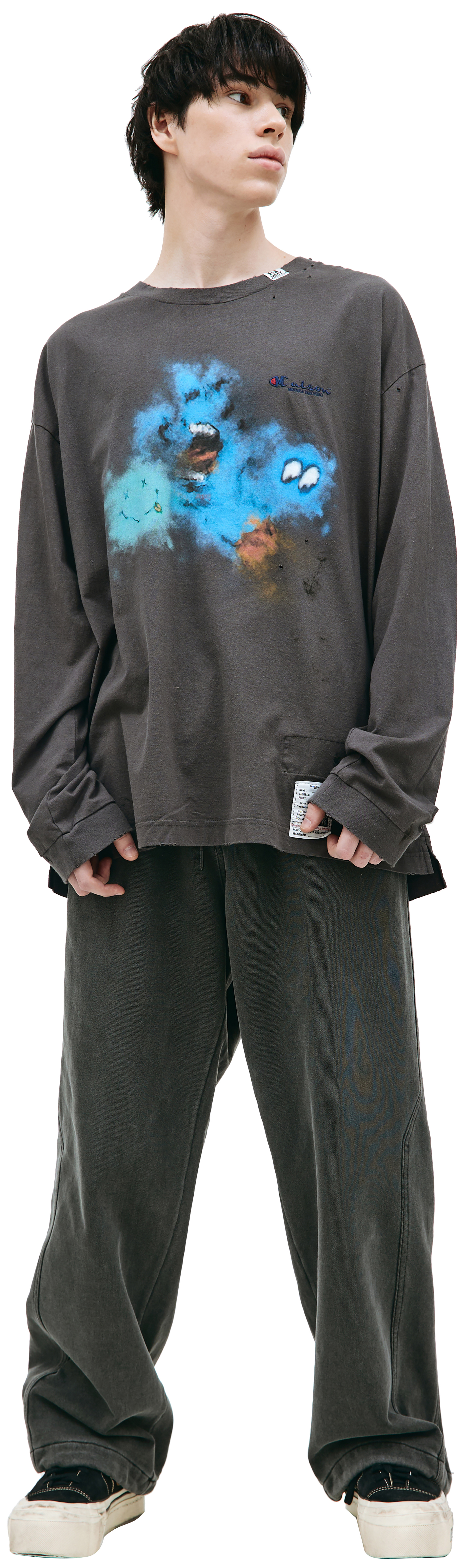 Maison Mihara Yasuhiro Cotton distressed longsleeve