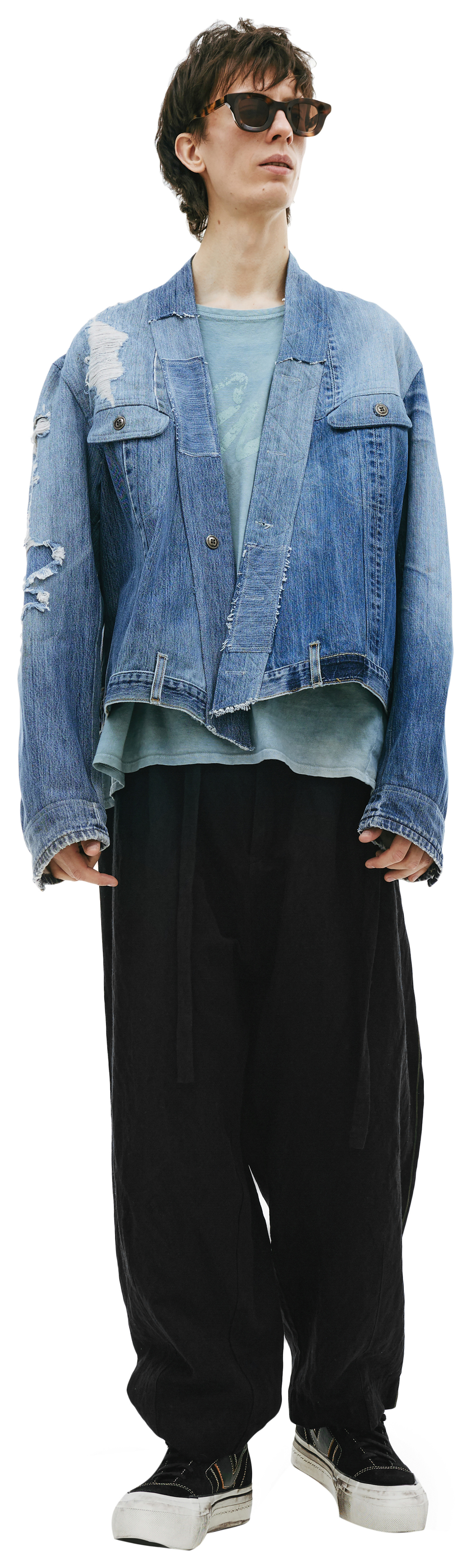 Greg Lauren One button denim jacket