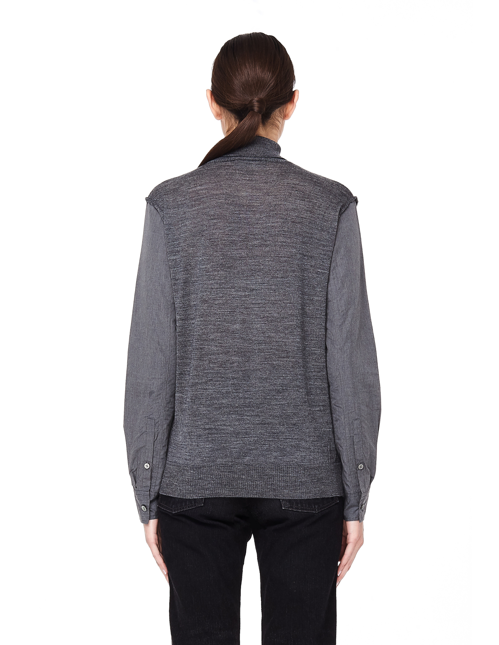 Undercover Wool Sweater with Shirt Sleeves