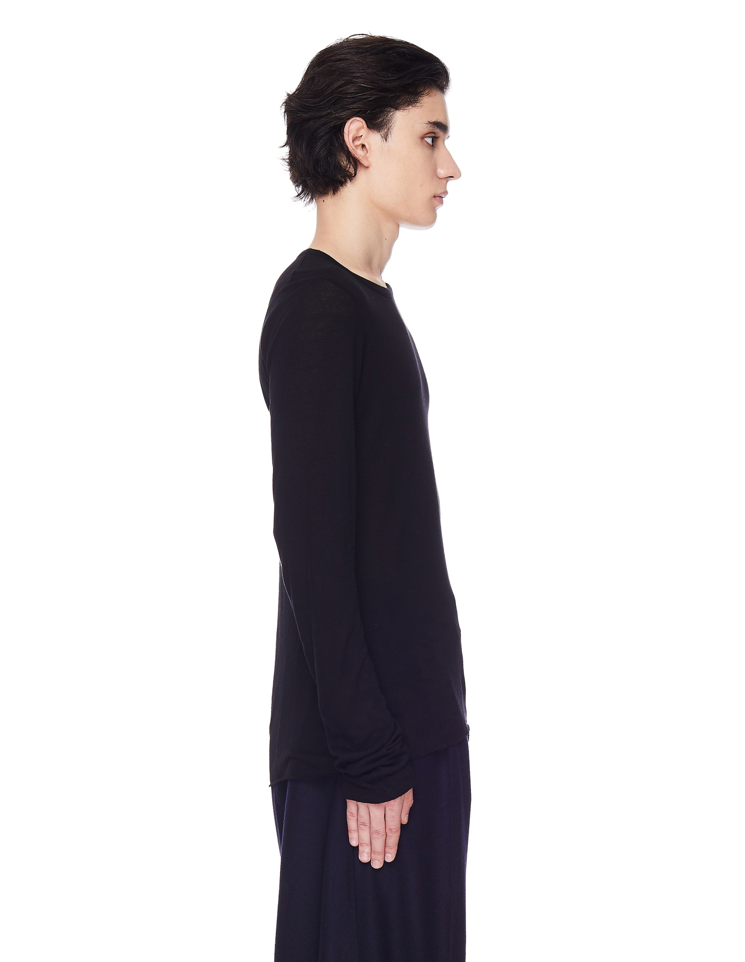Ann Demeulemeester Yves Black Long Sleeve T-Shirt