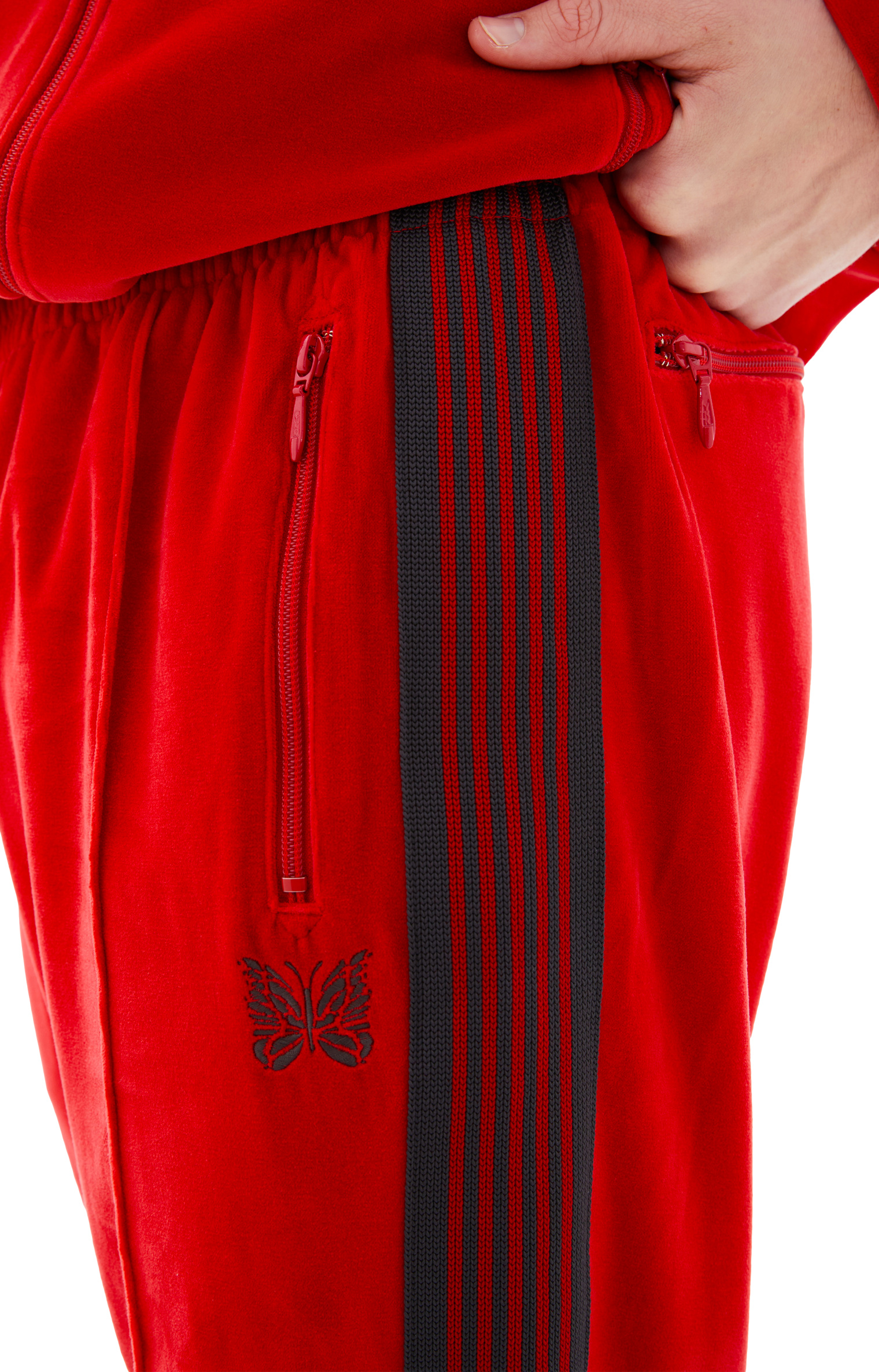 Needles Red logo sweatpants