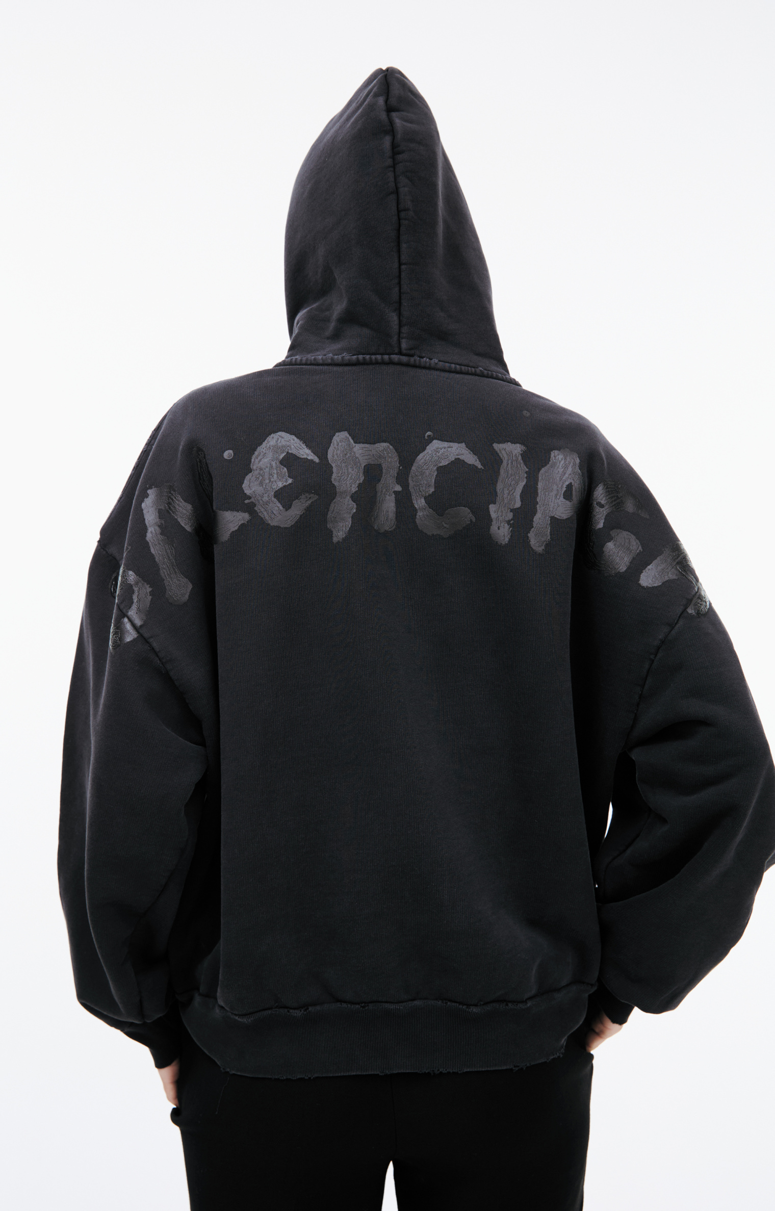 Balenciaga Dark grey zip up hoodie