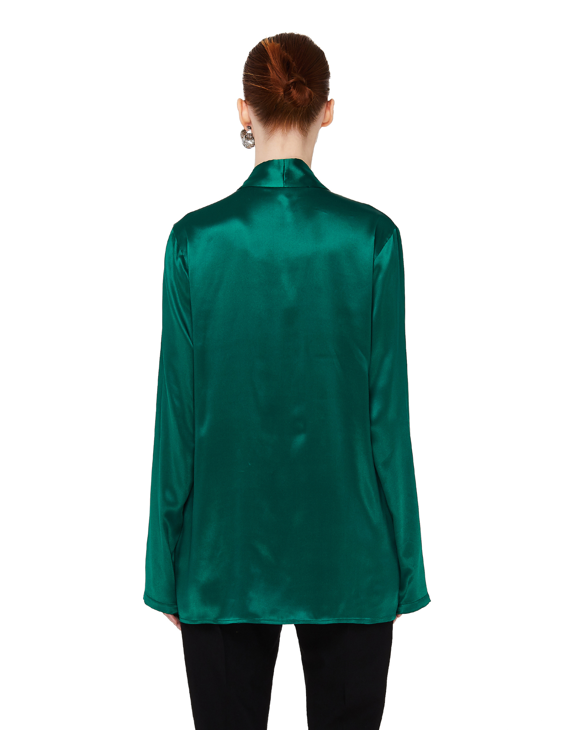 Haider Ackermann Green Silk Dali Blouse