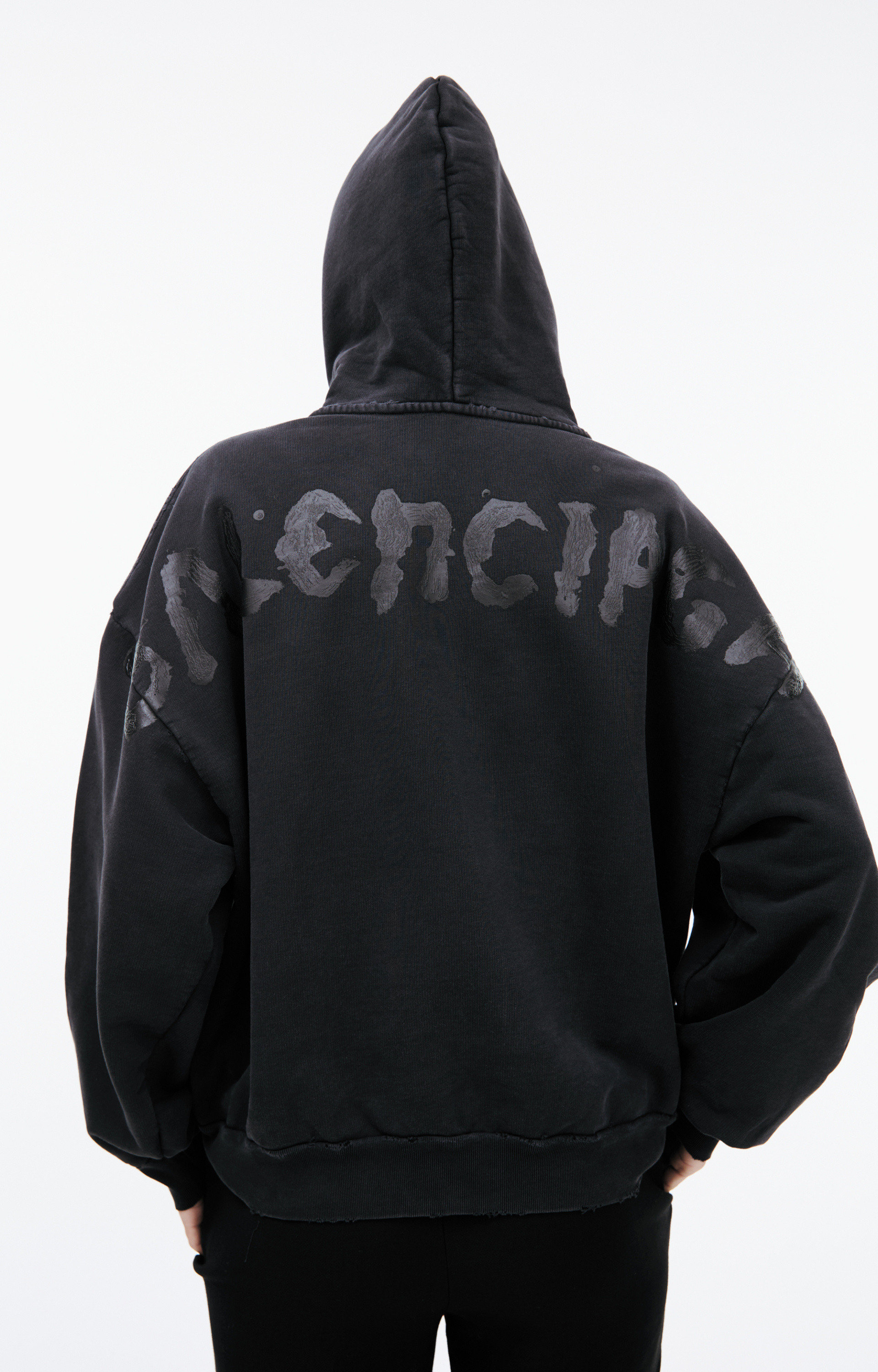 Balenciaga Black zippered hoodie