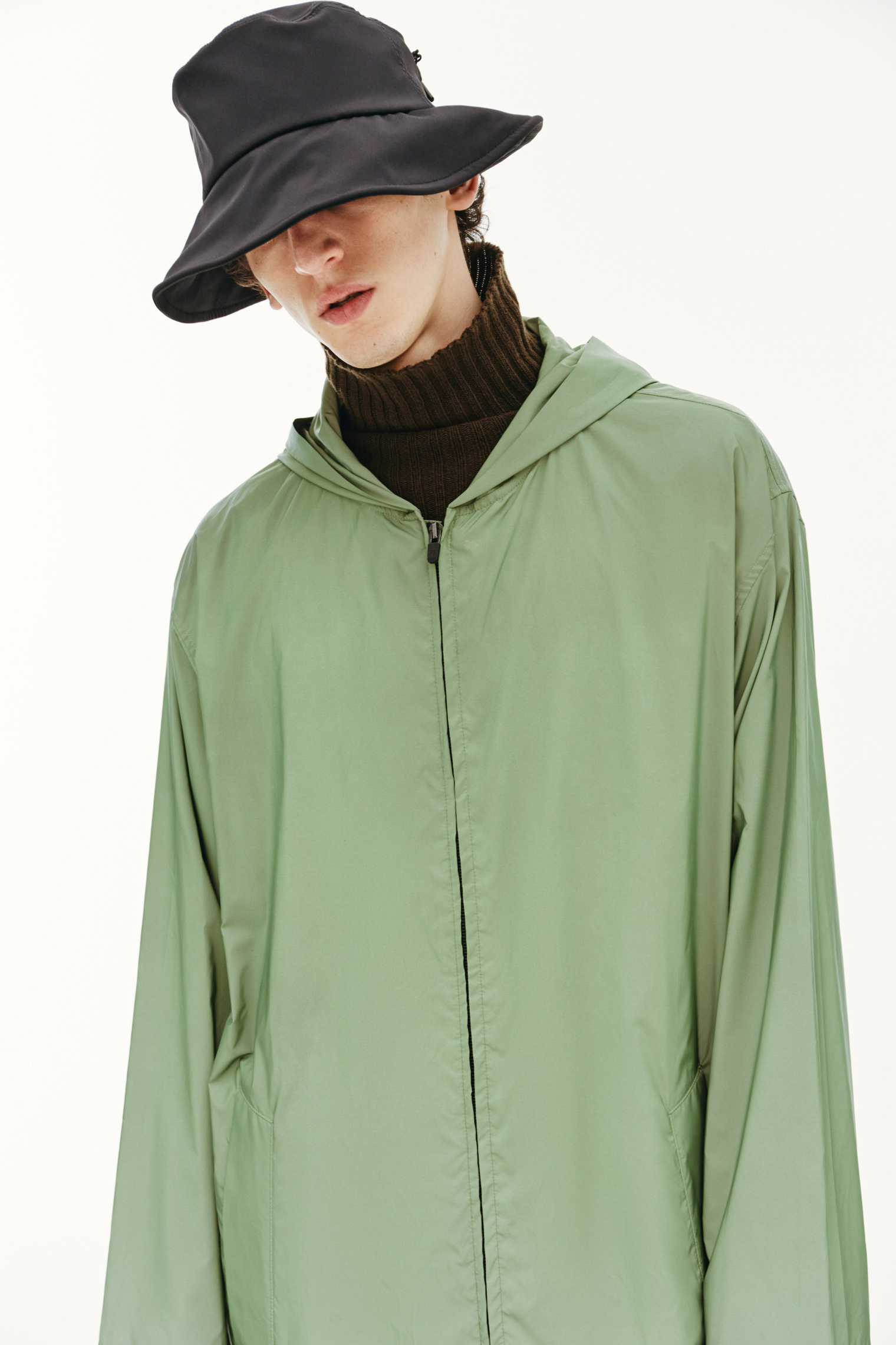 Fear of God Green Reflective Hooded Coat