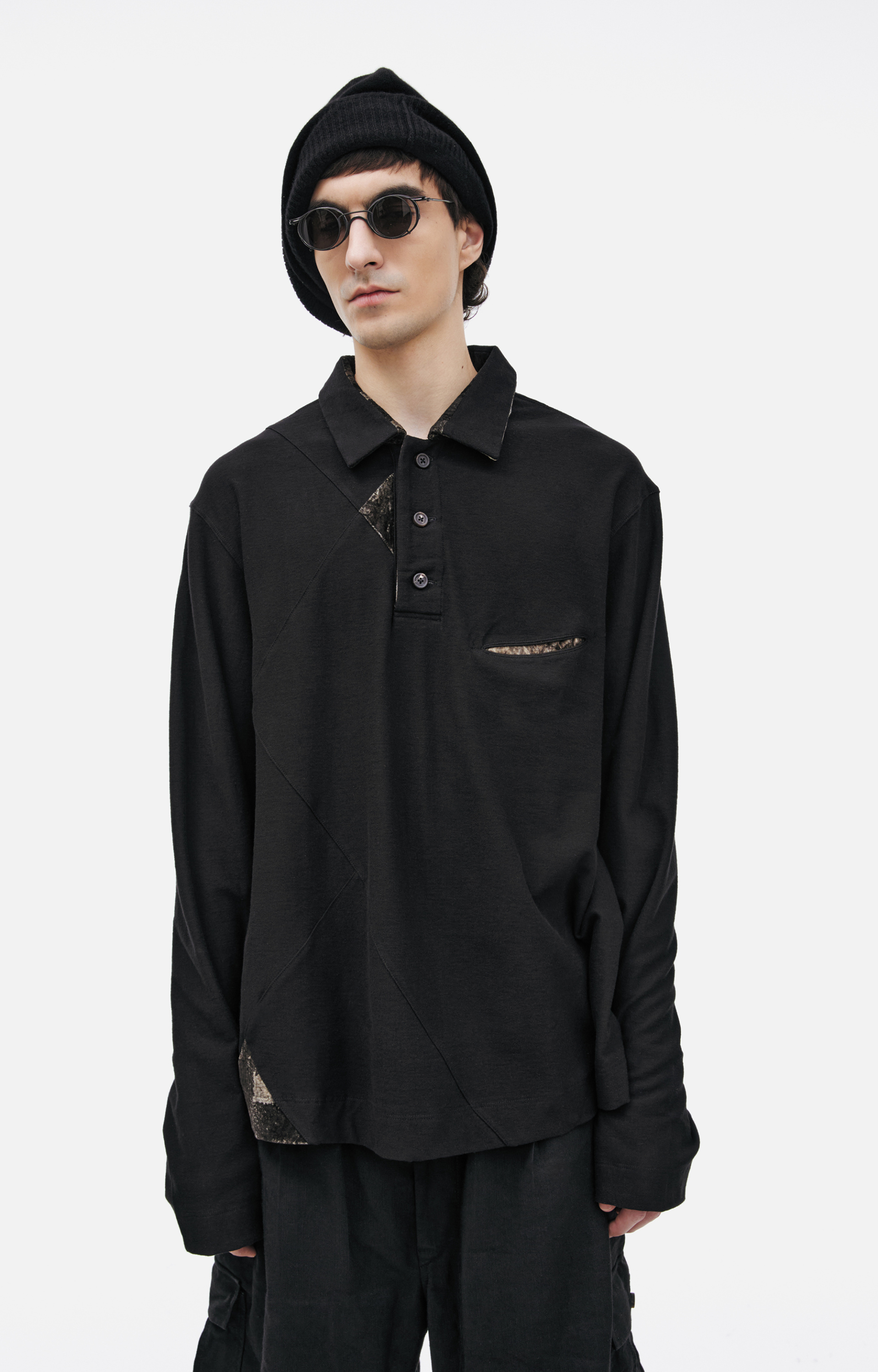 Ziggy Chen Black Polo T-shirt
