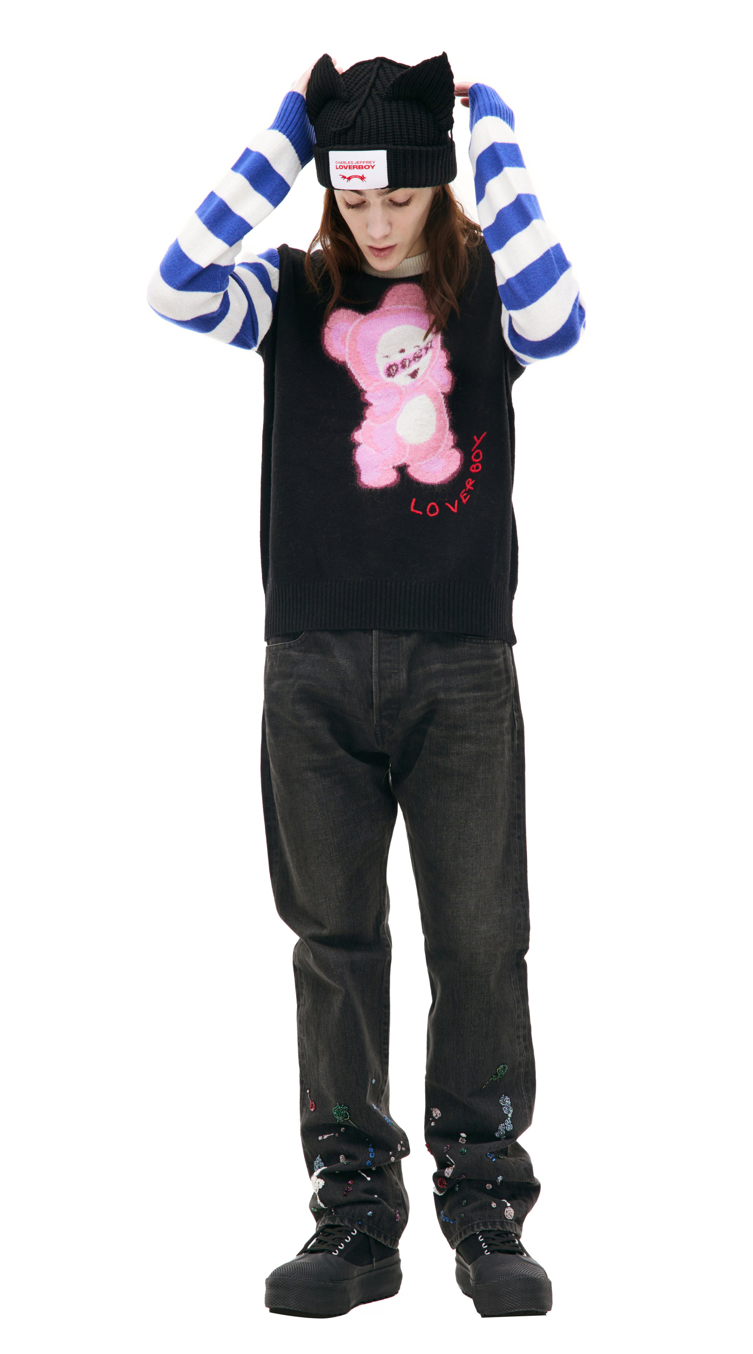 CHARLES JEFFREY LOVERBOY Intarsia graphic sweater