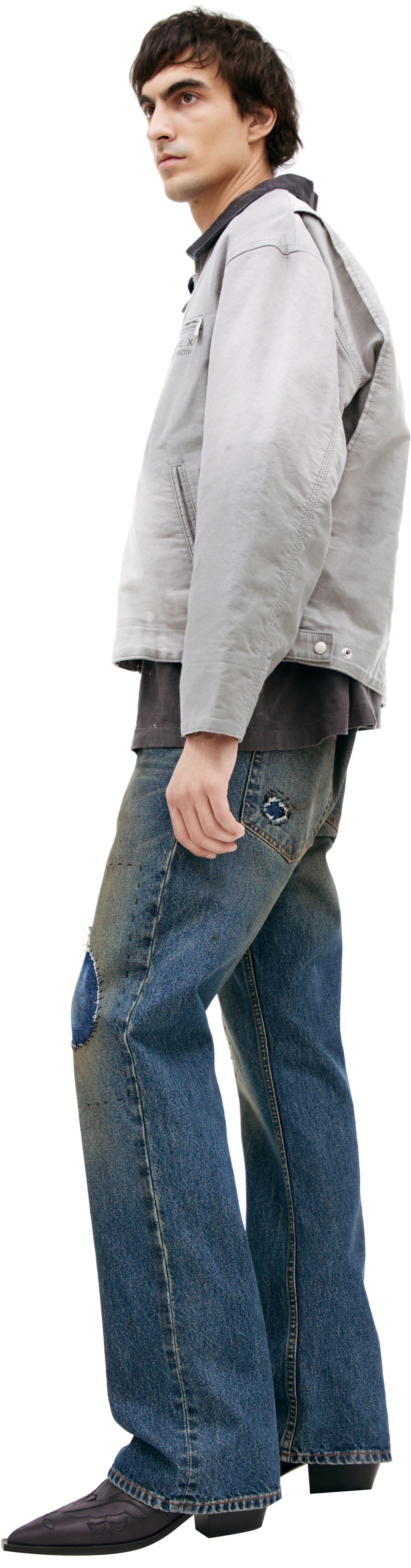 Enfants Riches Déprimés Grey jacket with patches