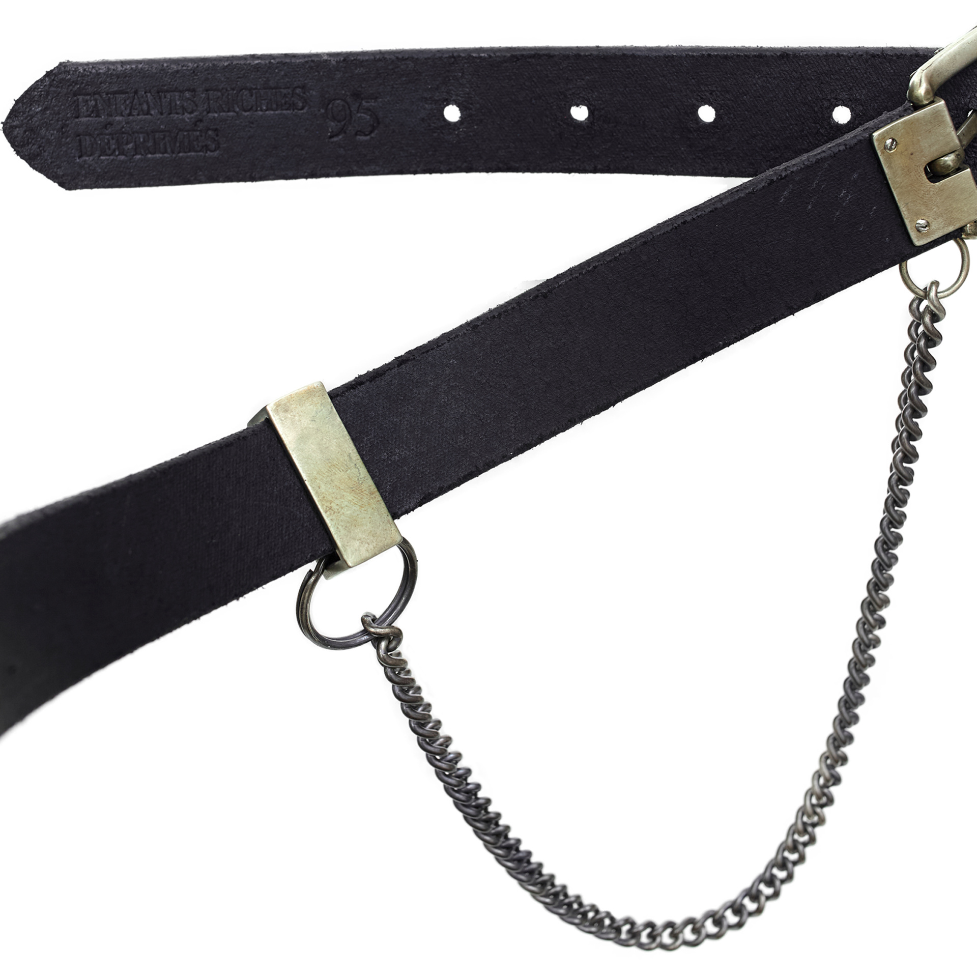 Enfants Riches Déprimés Leather belt with chain