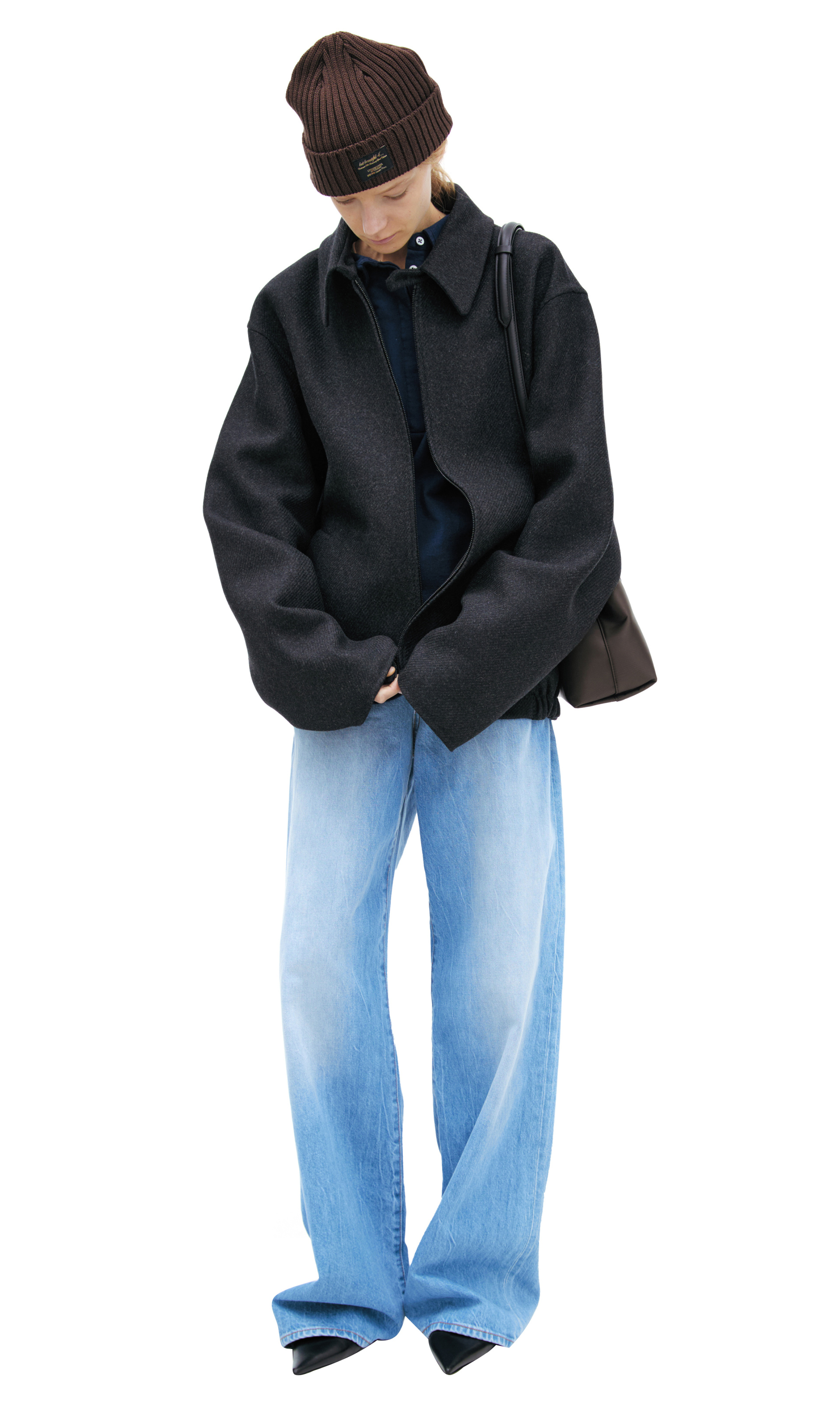 The Row Dark grey wool bomber