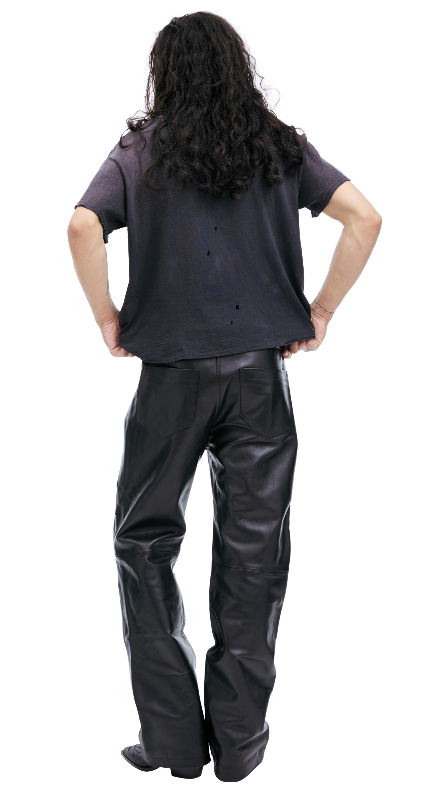 Buy Enfants Riches Déprimés men black leather trousers for €3,625