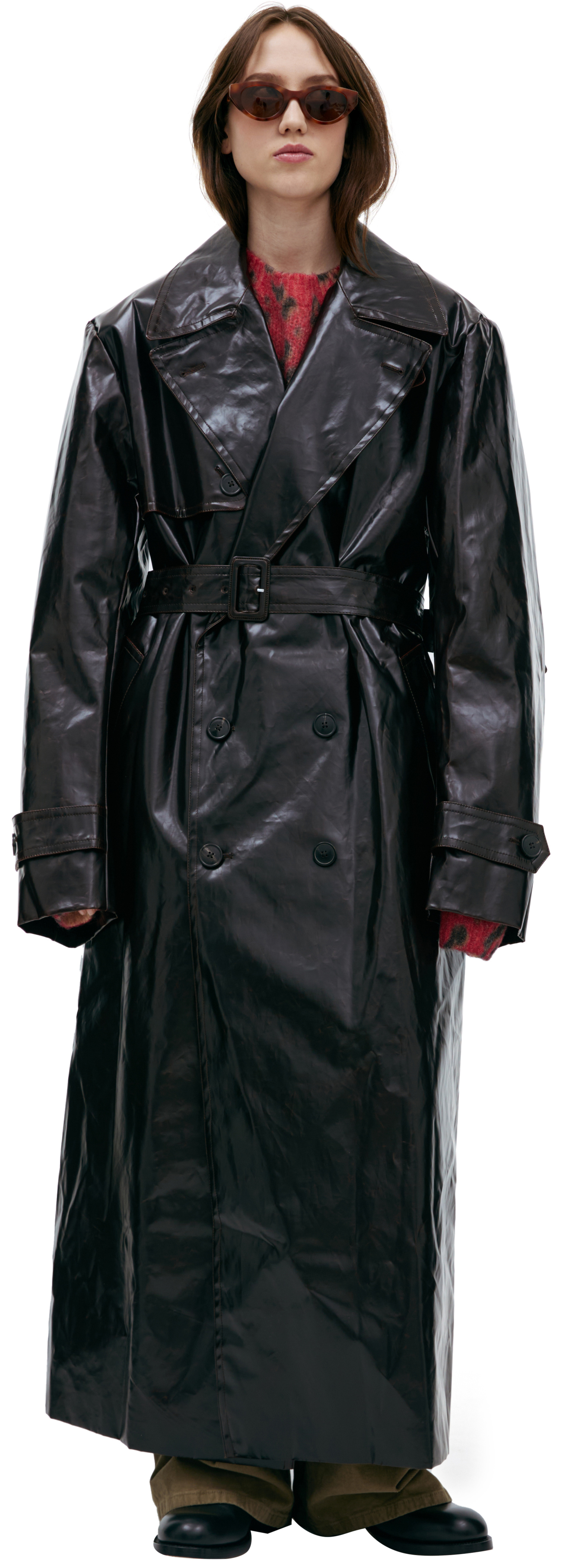 Dries Van Noten Double-breasted trench coat with belt