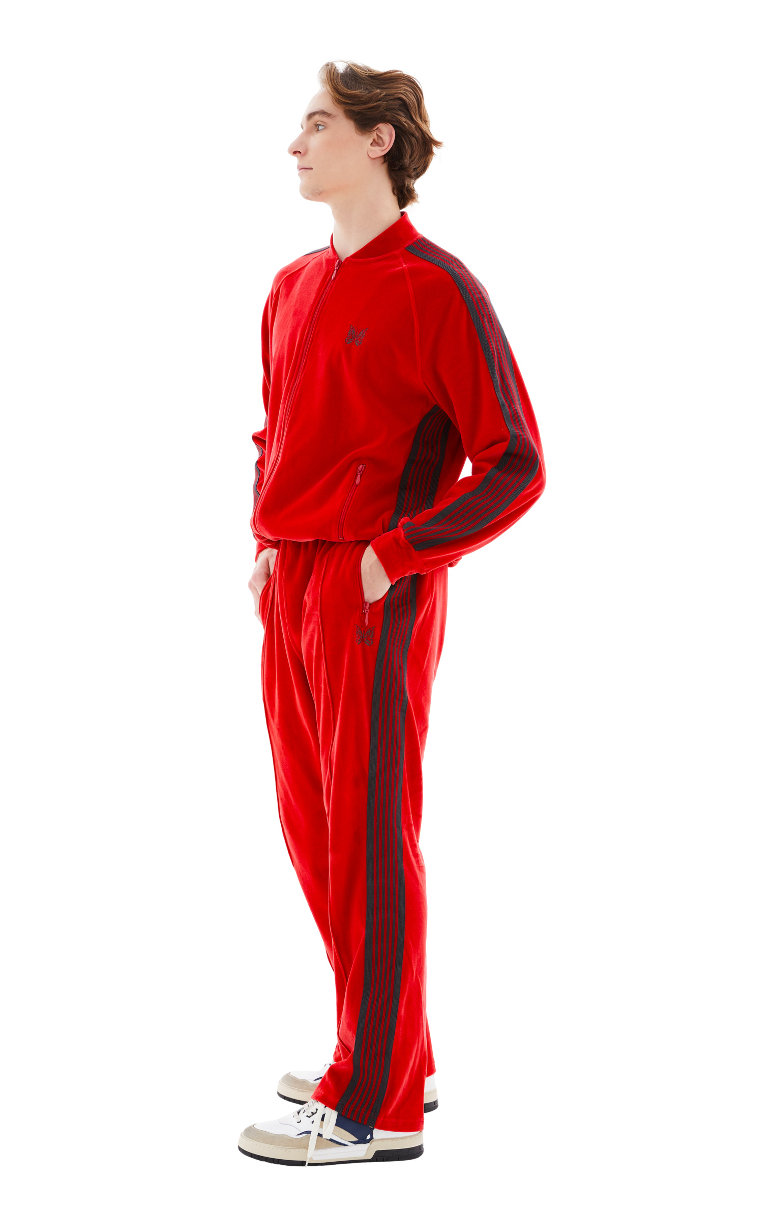 Needles Red logo sweatpants