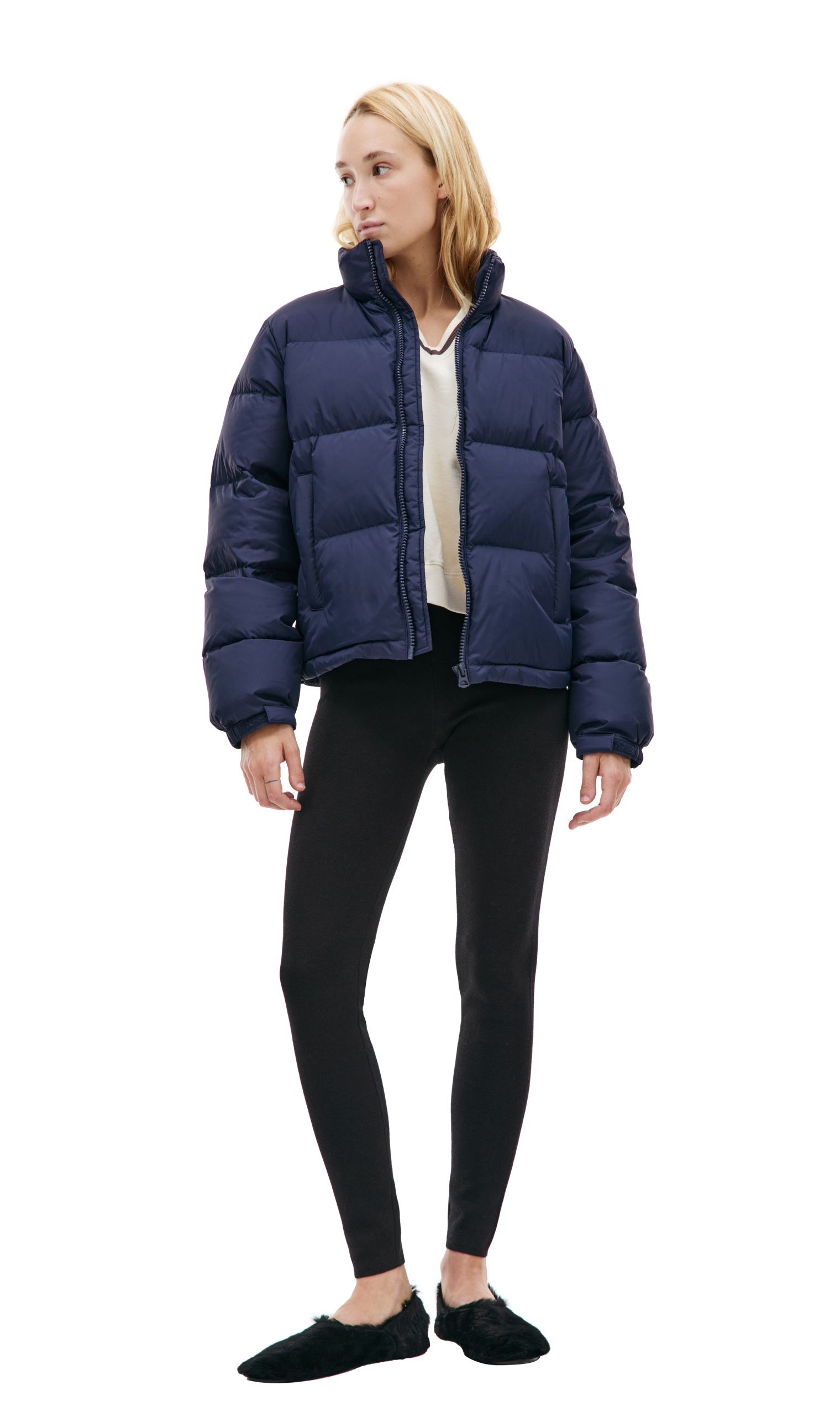 SPORTY & RICH Logo down jacket