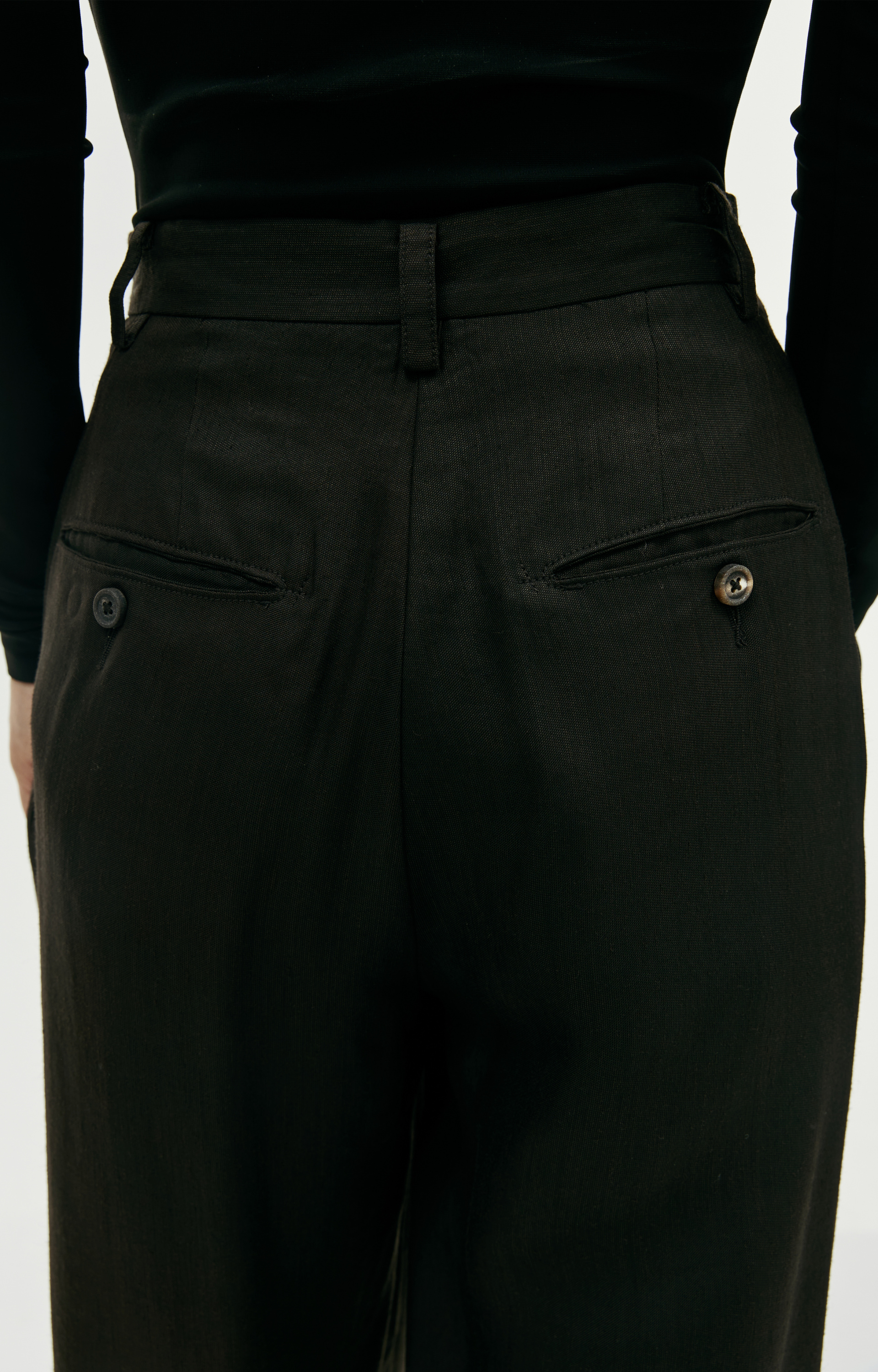 Ziggy Chen Brown high-waisted trousers