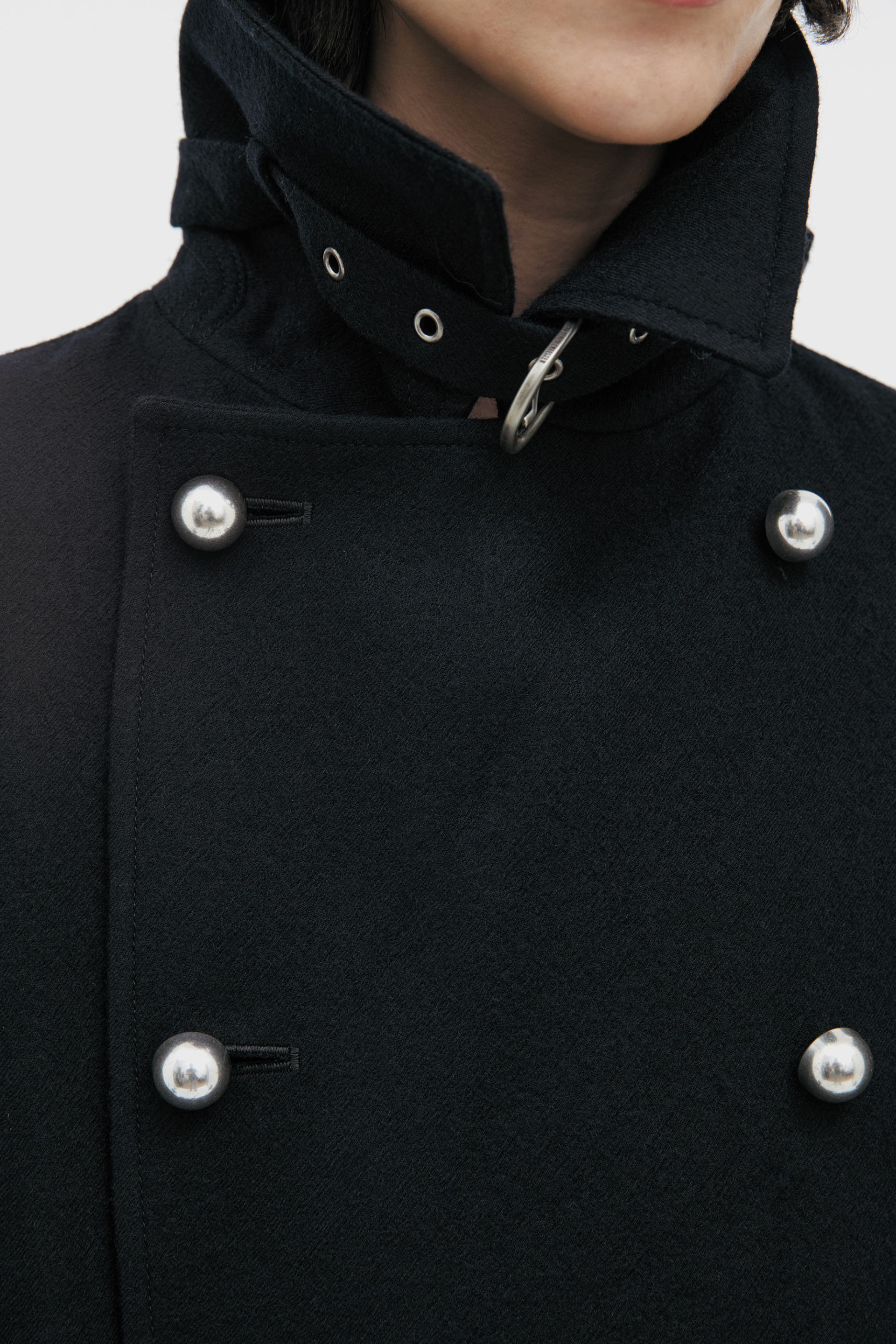 Ann Demeulemeester Wool coat with slit pockets
