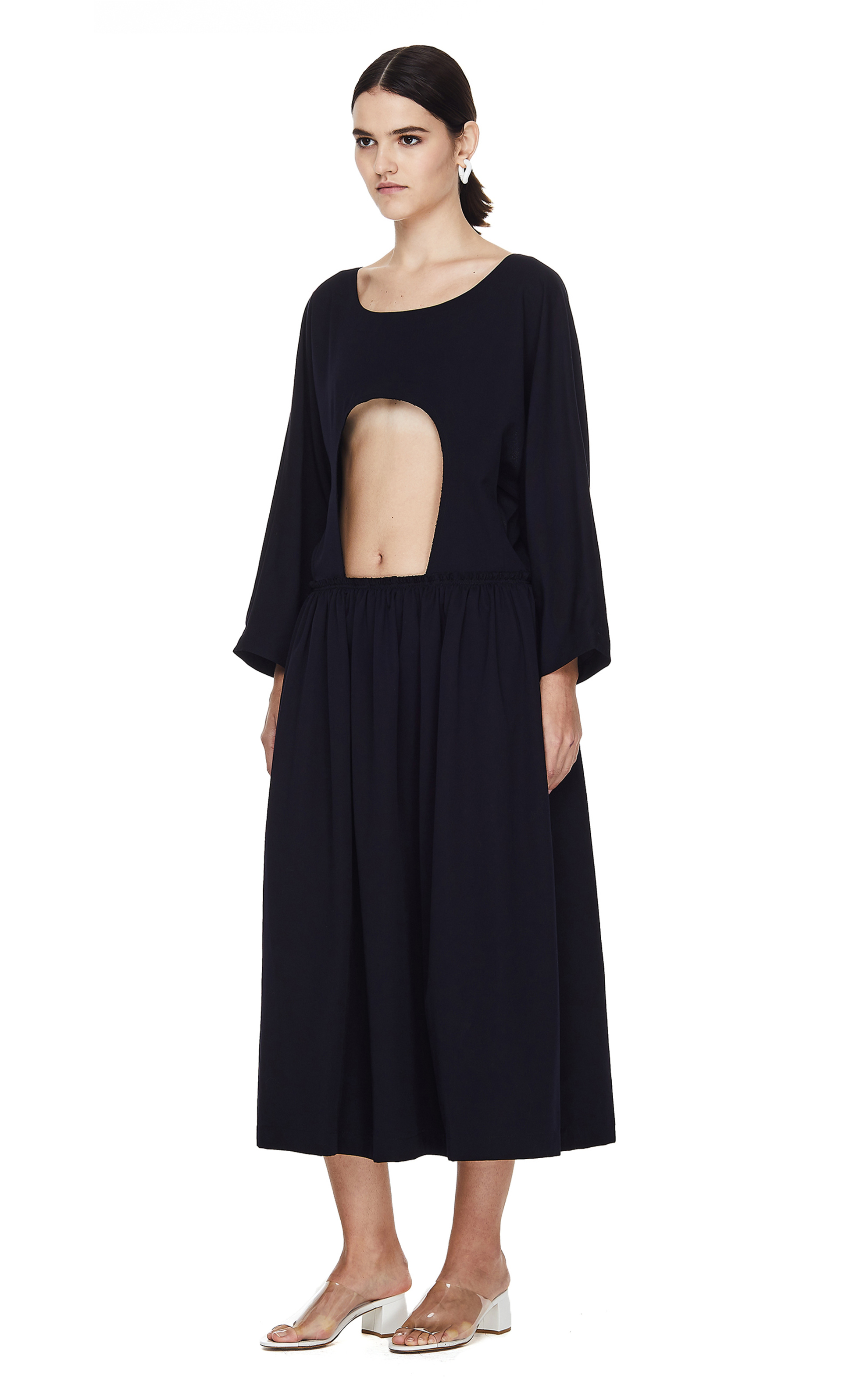 Comme des Garcons CdG Navy Cut Out Dress