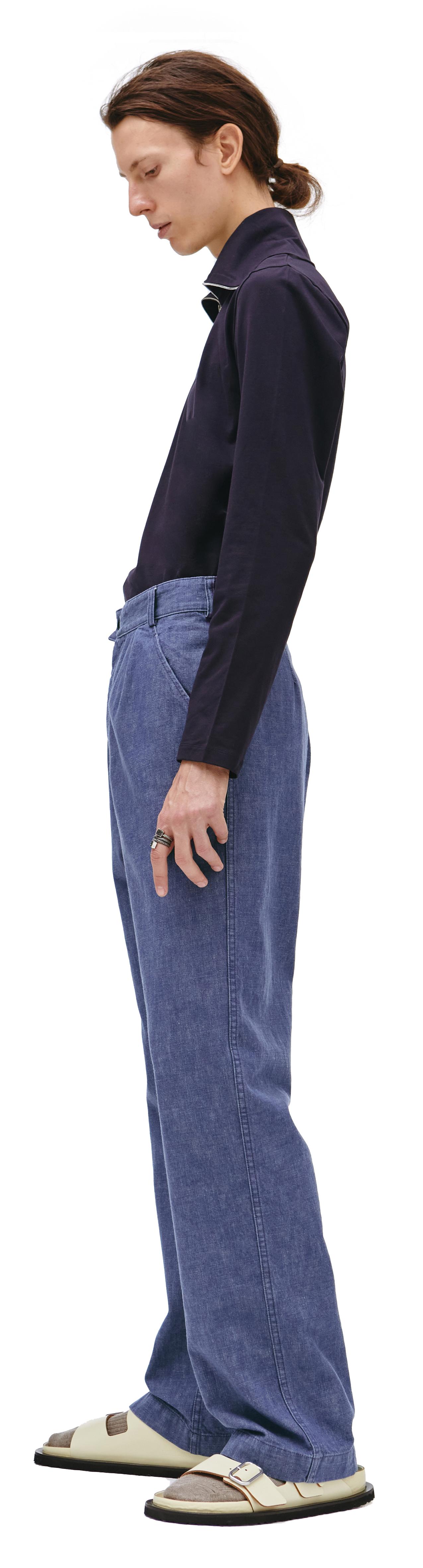 Maison Margiela Washed Blue Cotton Pants