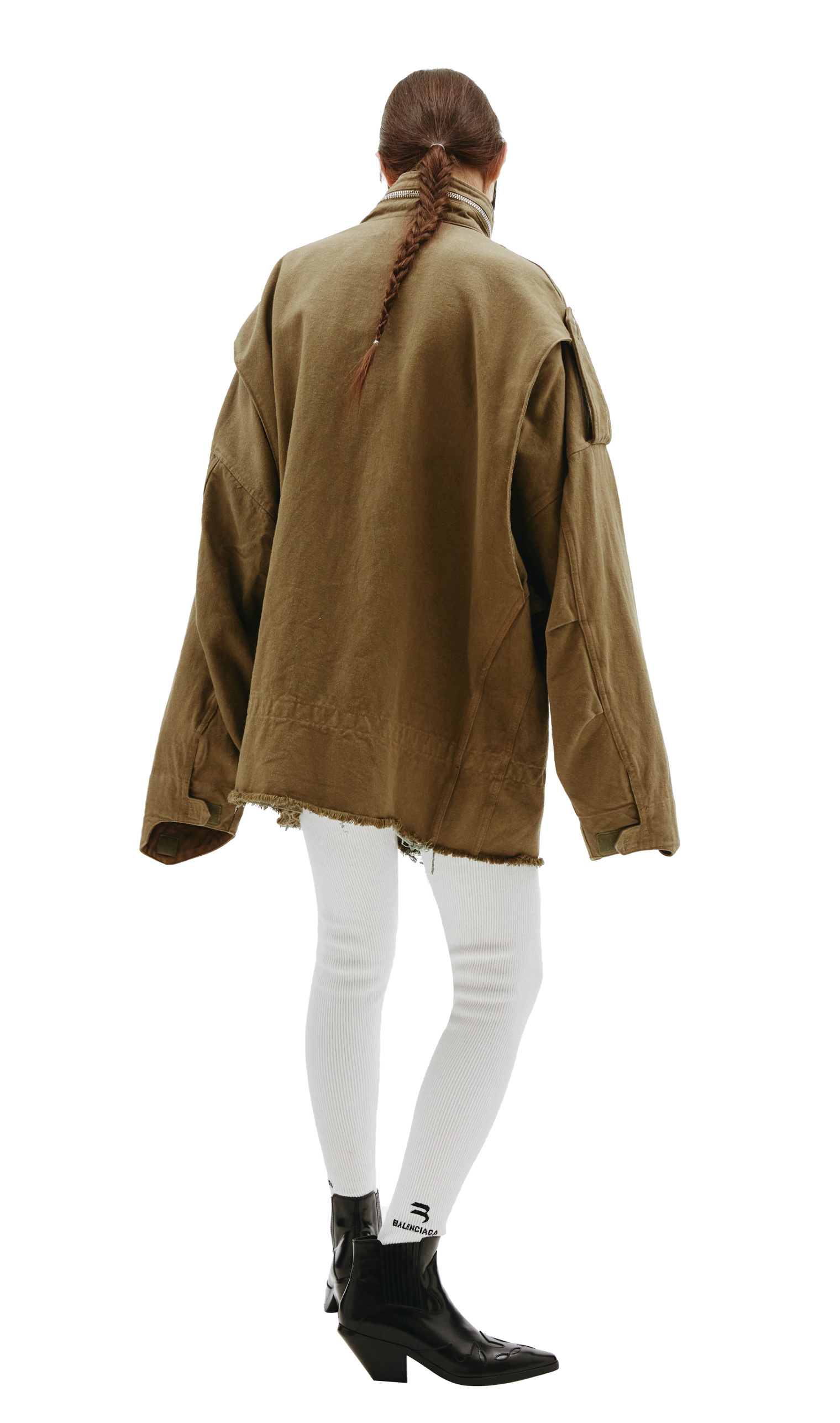 Buy Doublet women khaki silk twill military jacket for £735 online on SV77,  22SS15BL134