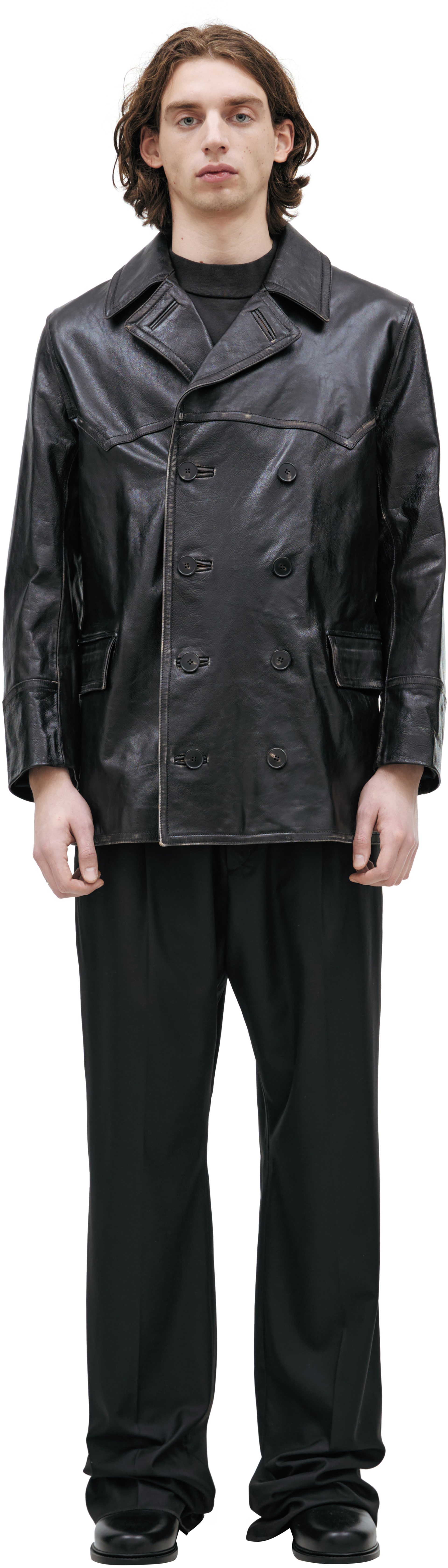 Enfants Riches Déprimés Double-breasted leather jacket