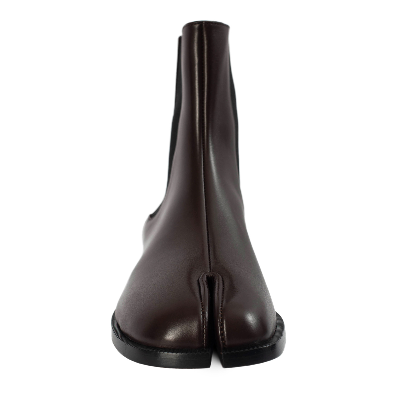 Maison Margiela Бордовые кожаные челси Tabi