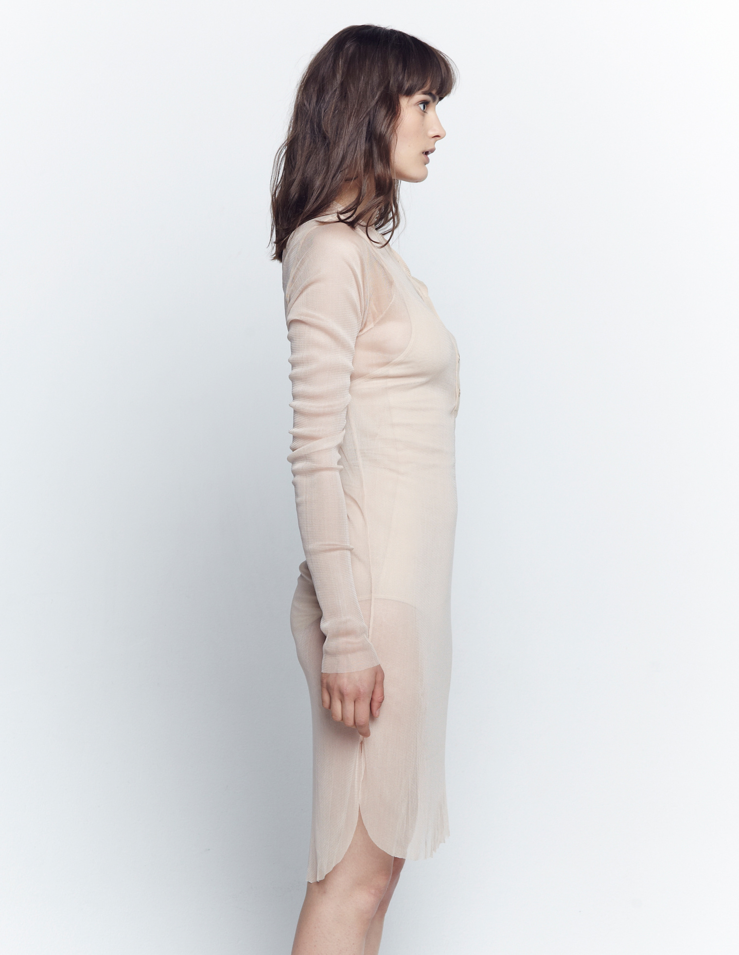 Ann Demeulemeester Silk long henley dress