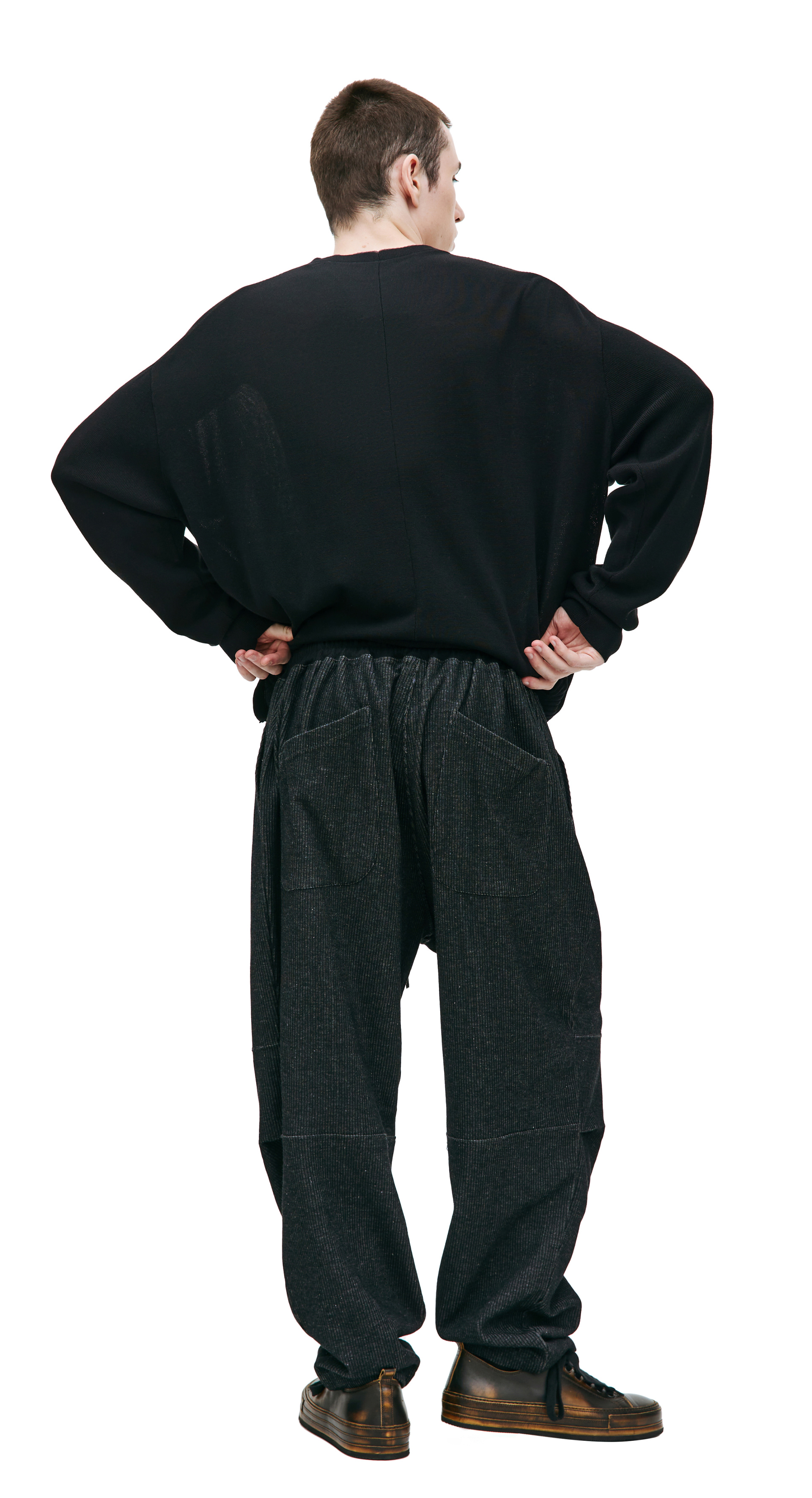 The Viridi-Anne Striped knit drawstring trousers