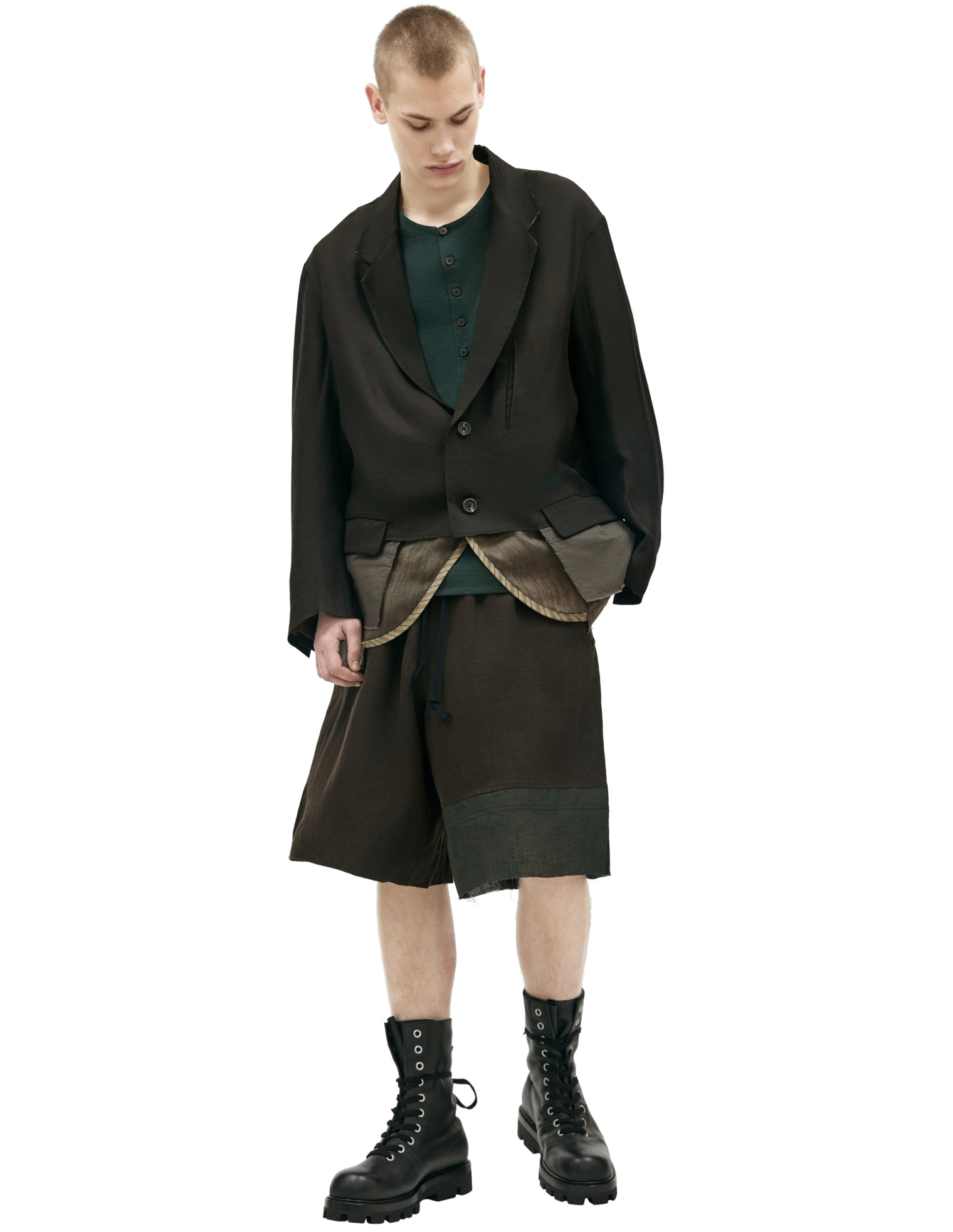 Ziggy Chen Layered blazer on buttons