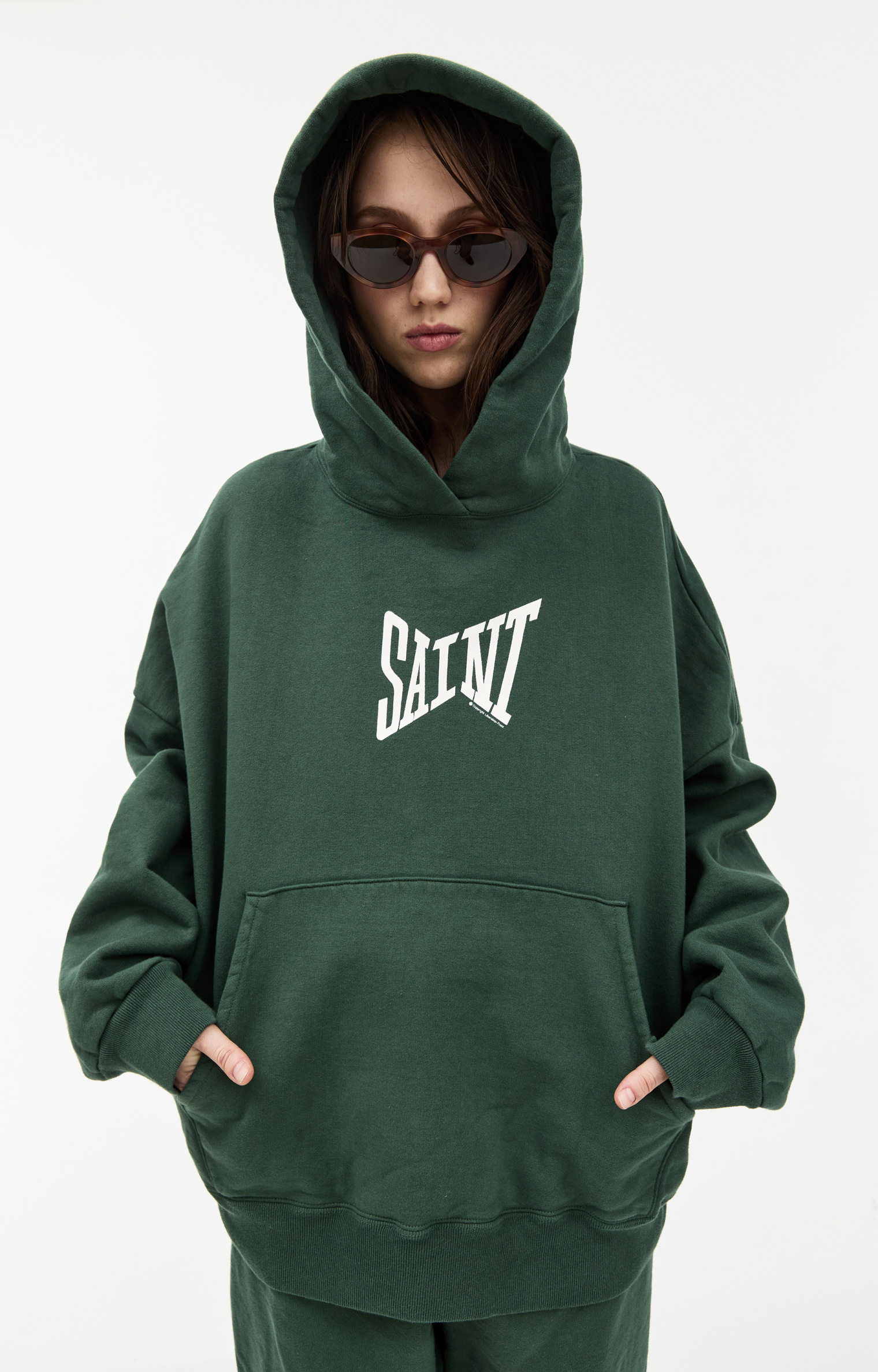 Saint Mxxxxxx Green logo hoodie