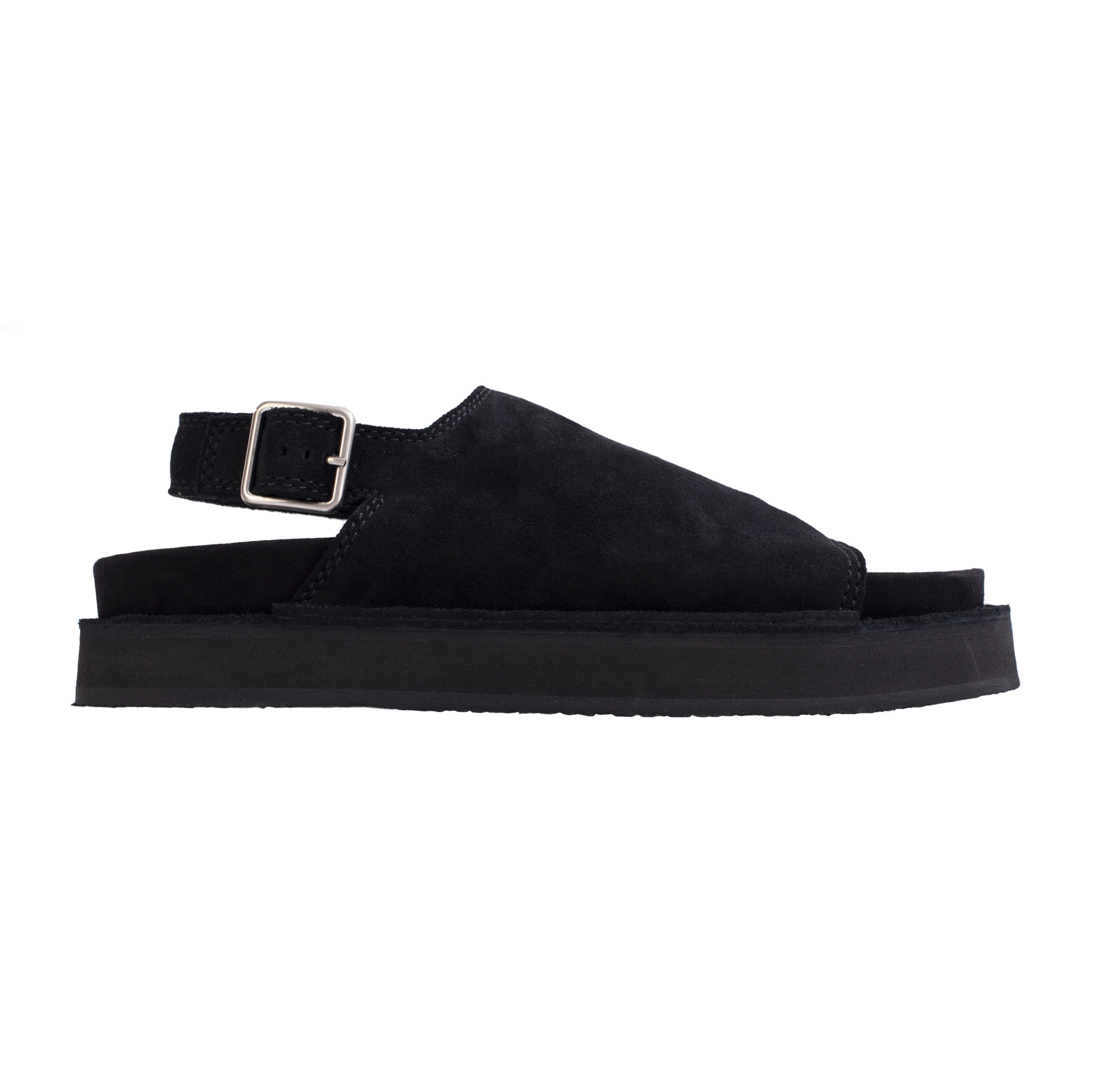 Jil Sander Black Suede Sandals