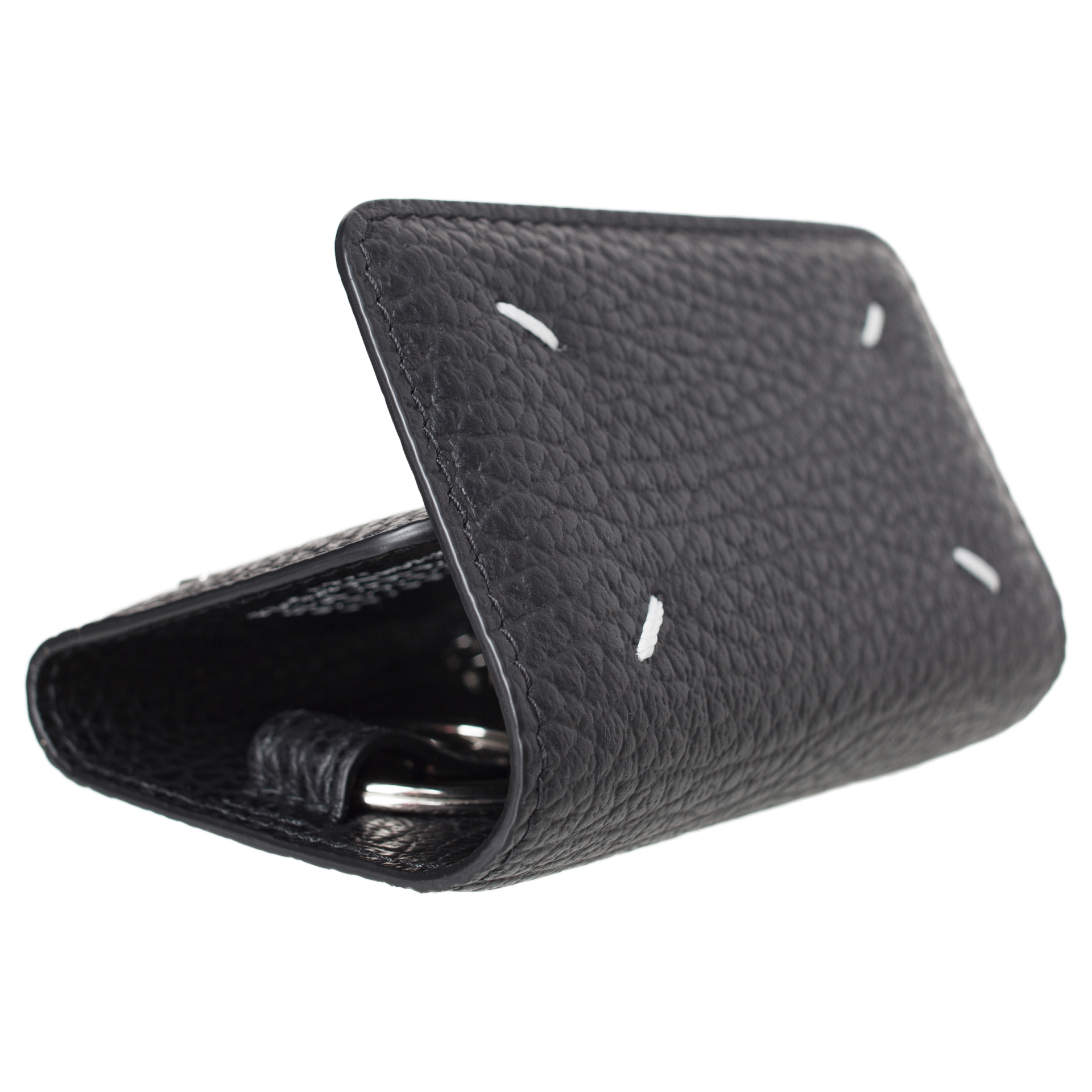 Maison Margiela Black leather key case