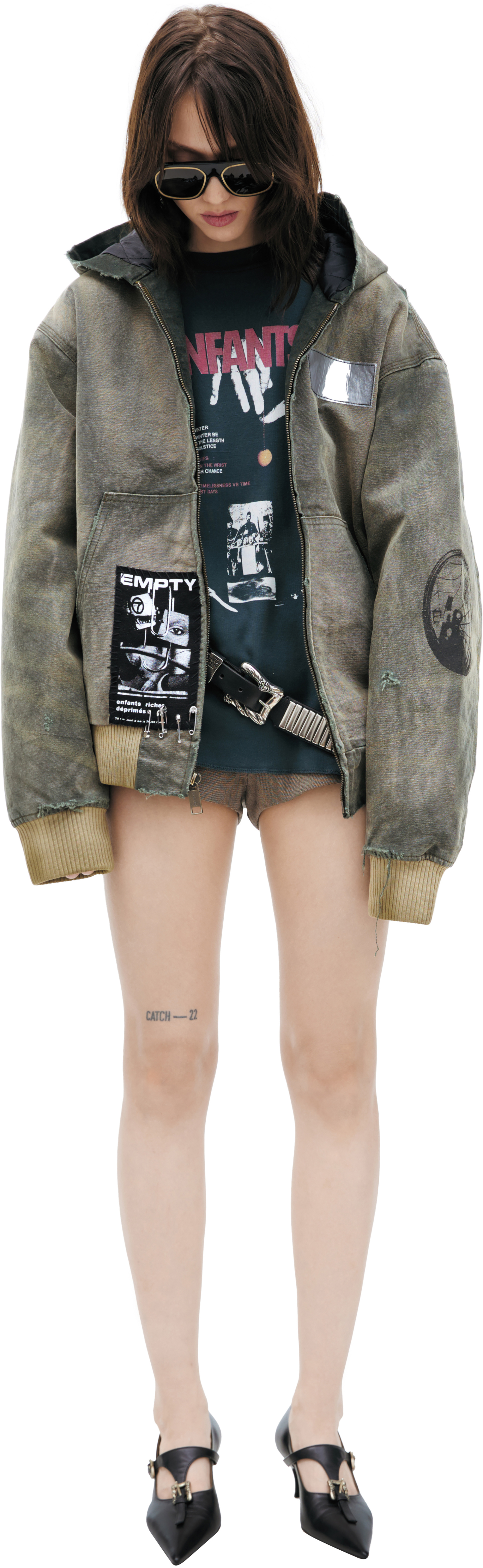 Enfants Riches Déprimés Denim jacket with patch