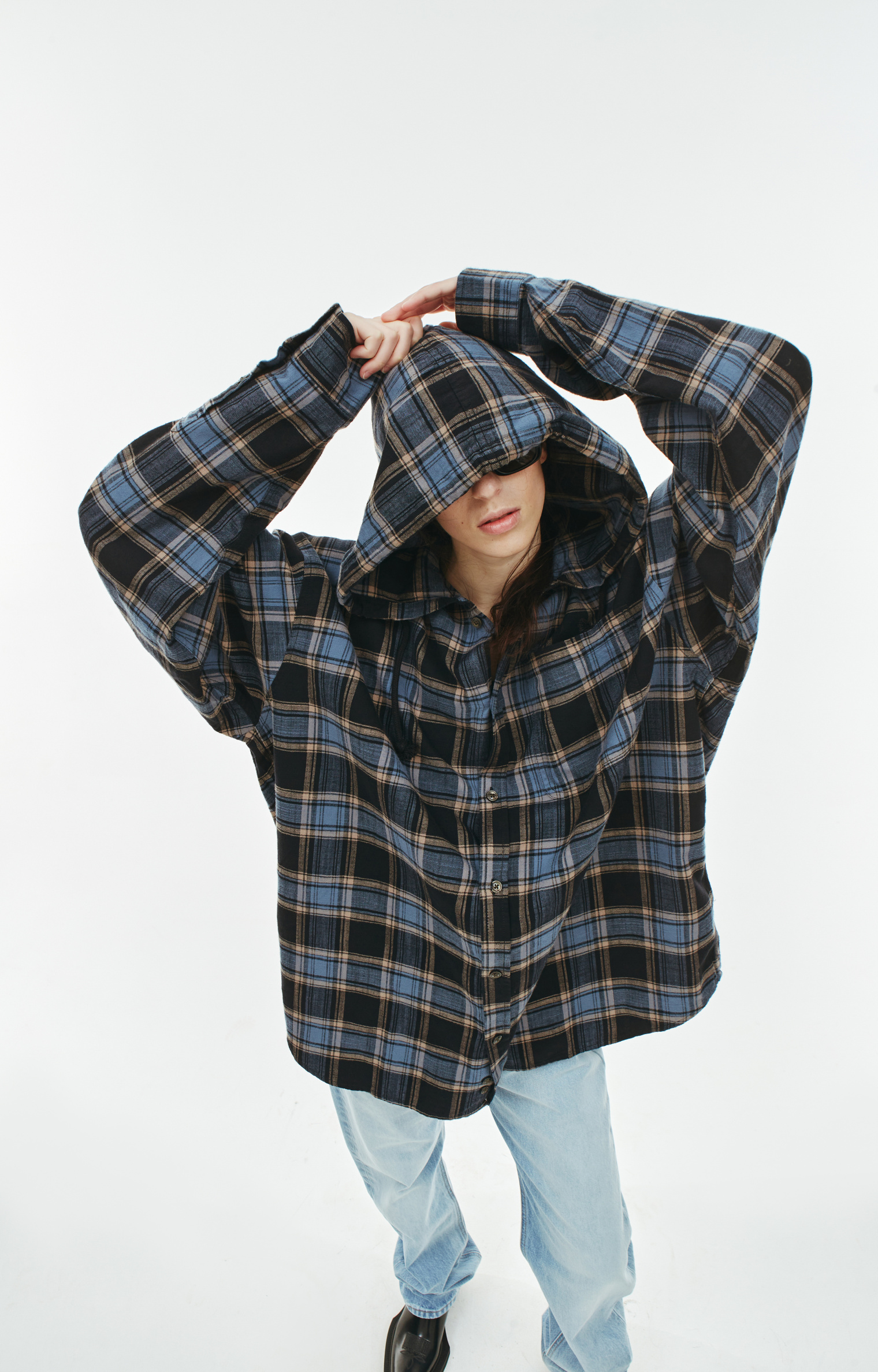 Buy Diesel women blue s-dewny checked shirt for €205 online on