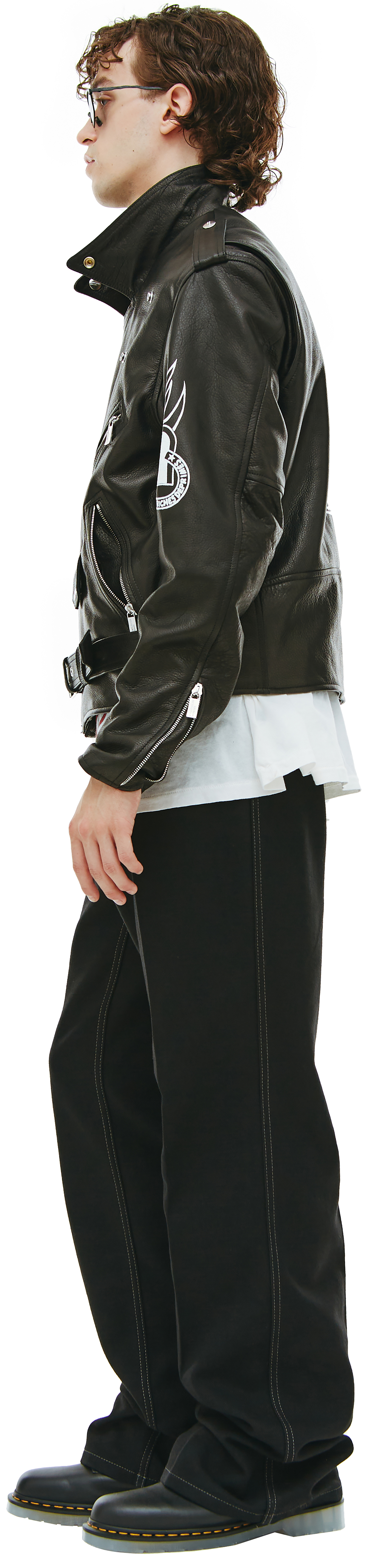 Enfants Riches Déprimés Flame logo moto jacket