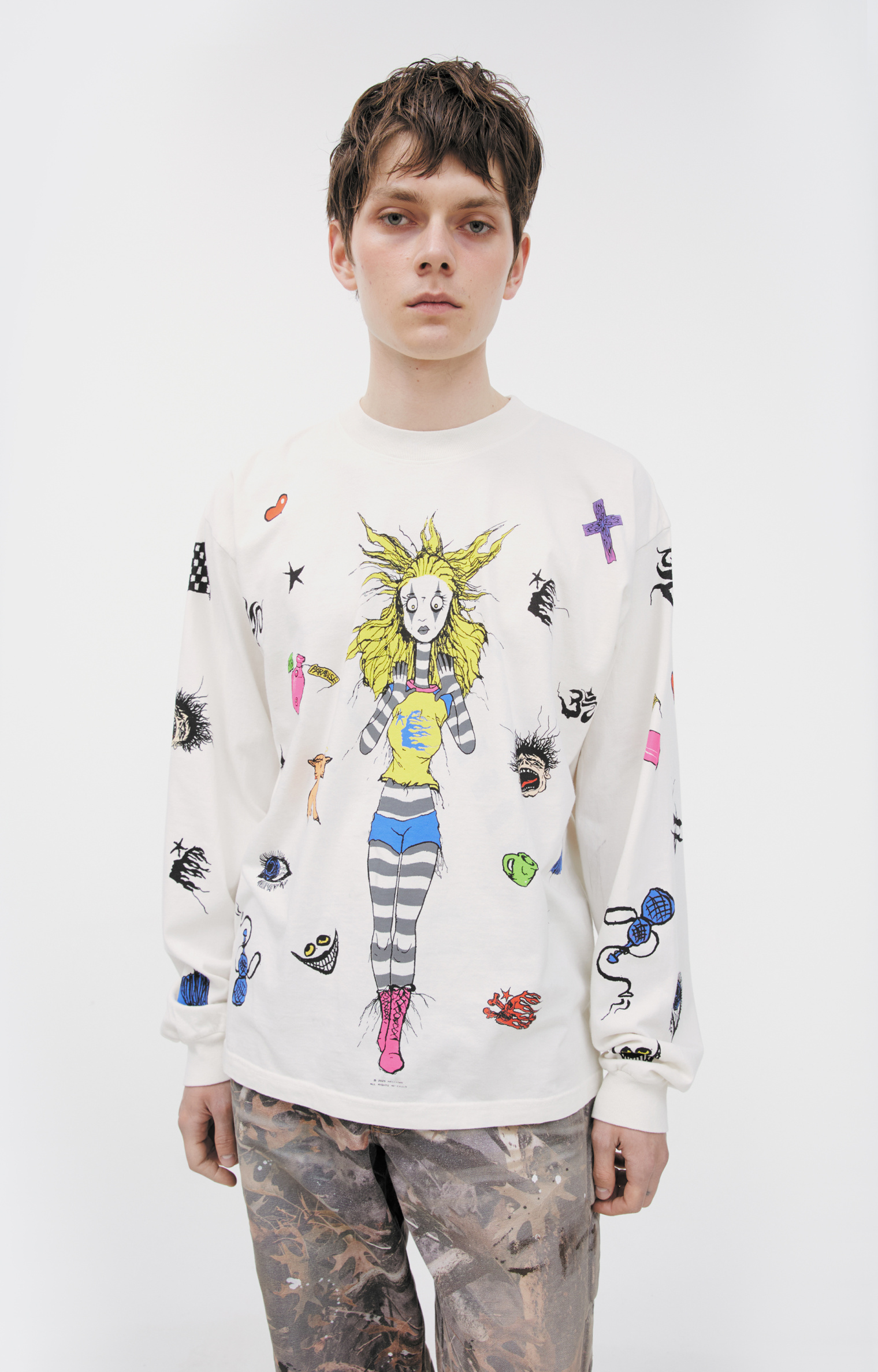 Buy Hellstar men white monoprint longsleeve for $425 online on