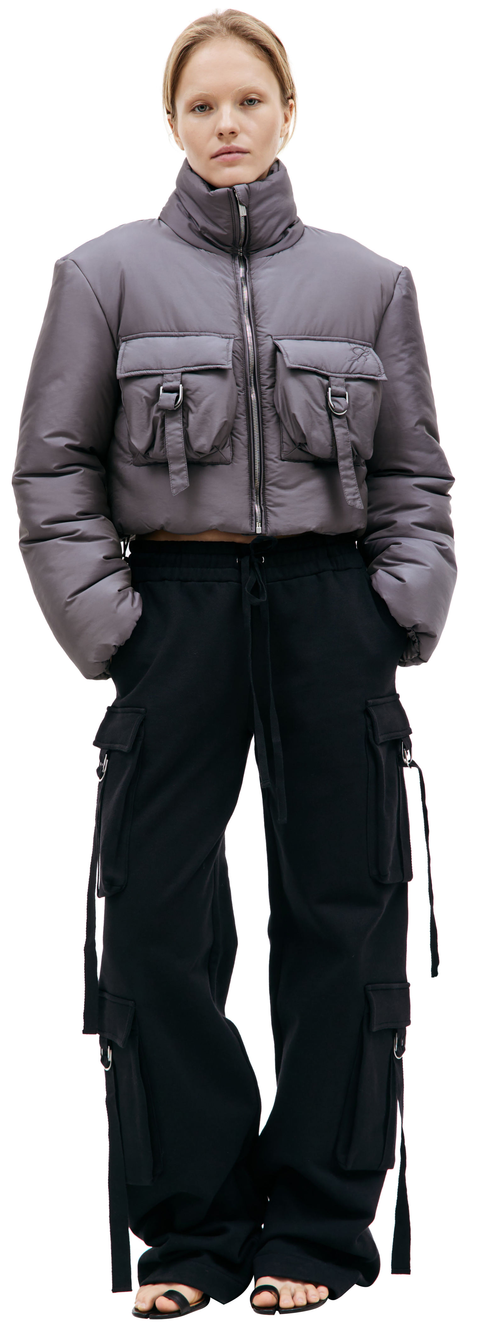 Blumarine Укороченная куртка с накладными карманами