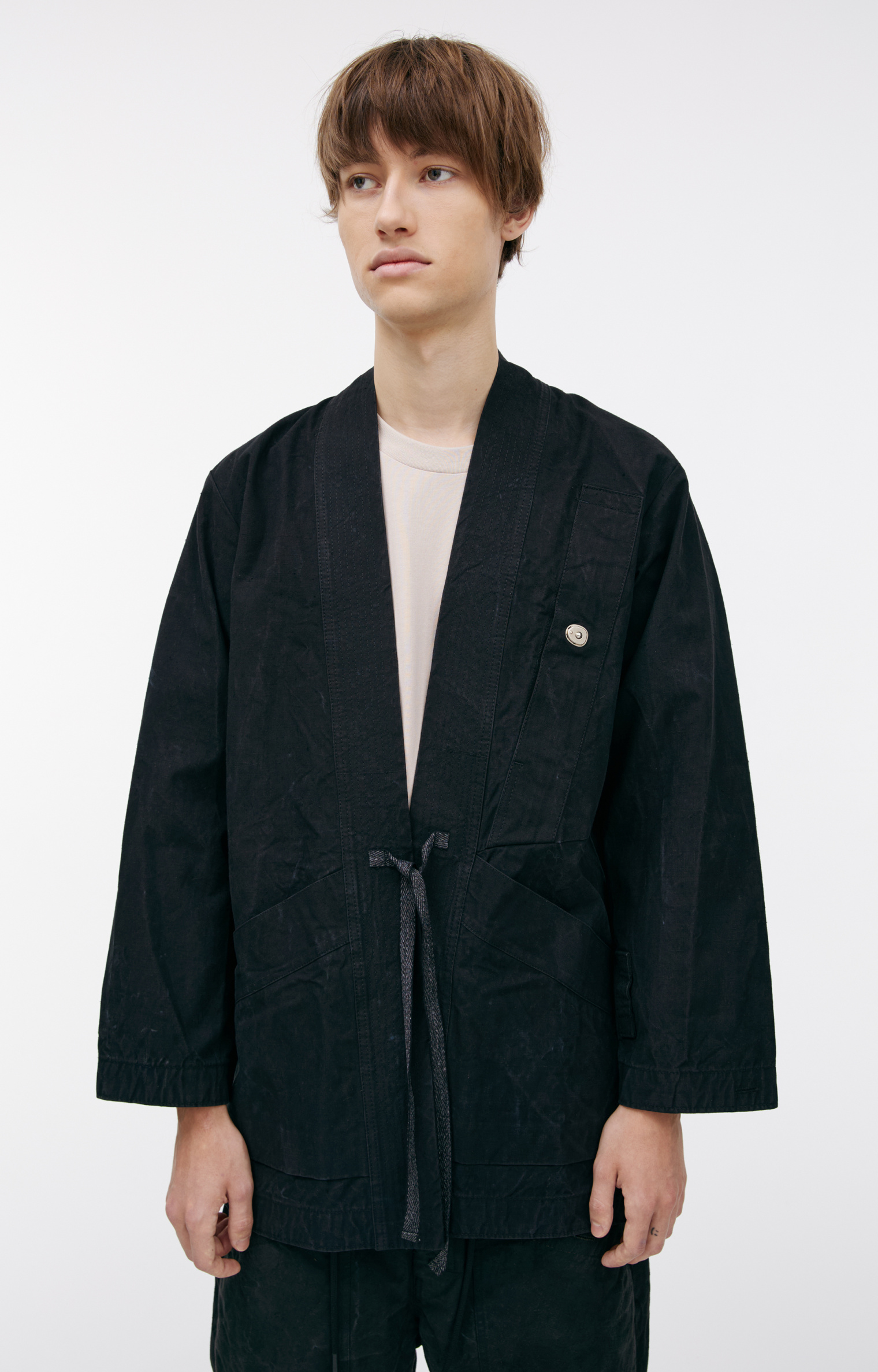 PLANIMETRY Kimono with button pocket